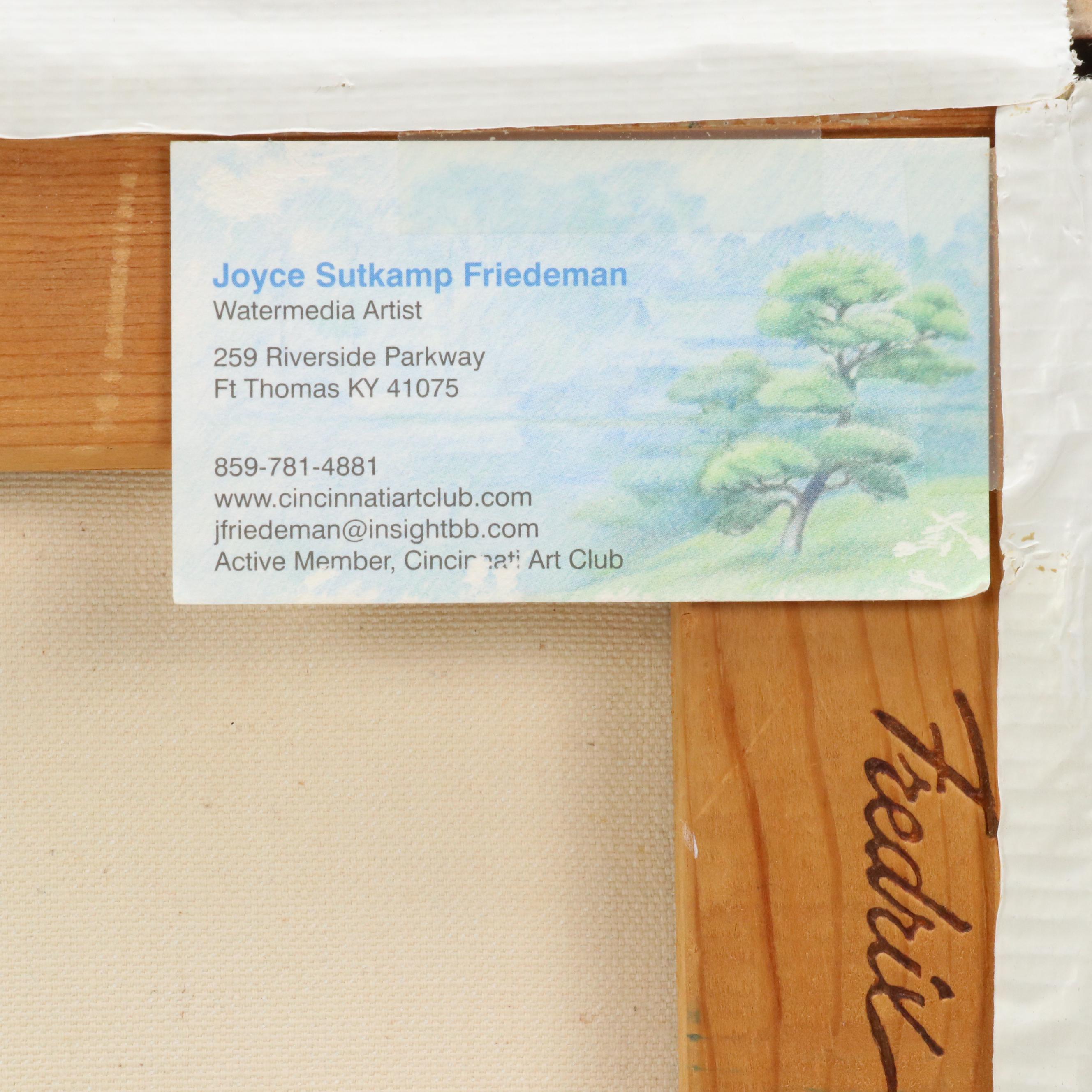 Joyce S. Friedeman Impressionist Style Oil Painting "View from Eden Park"