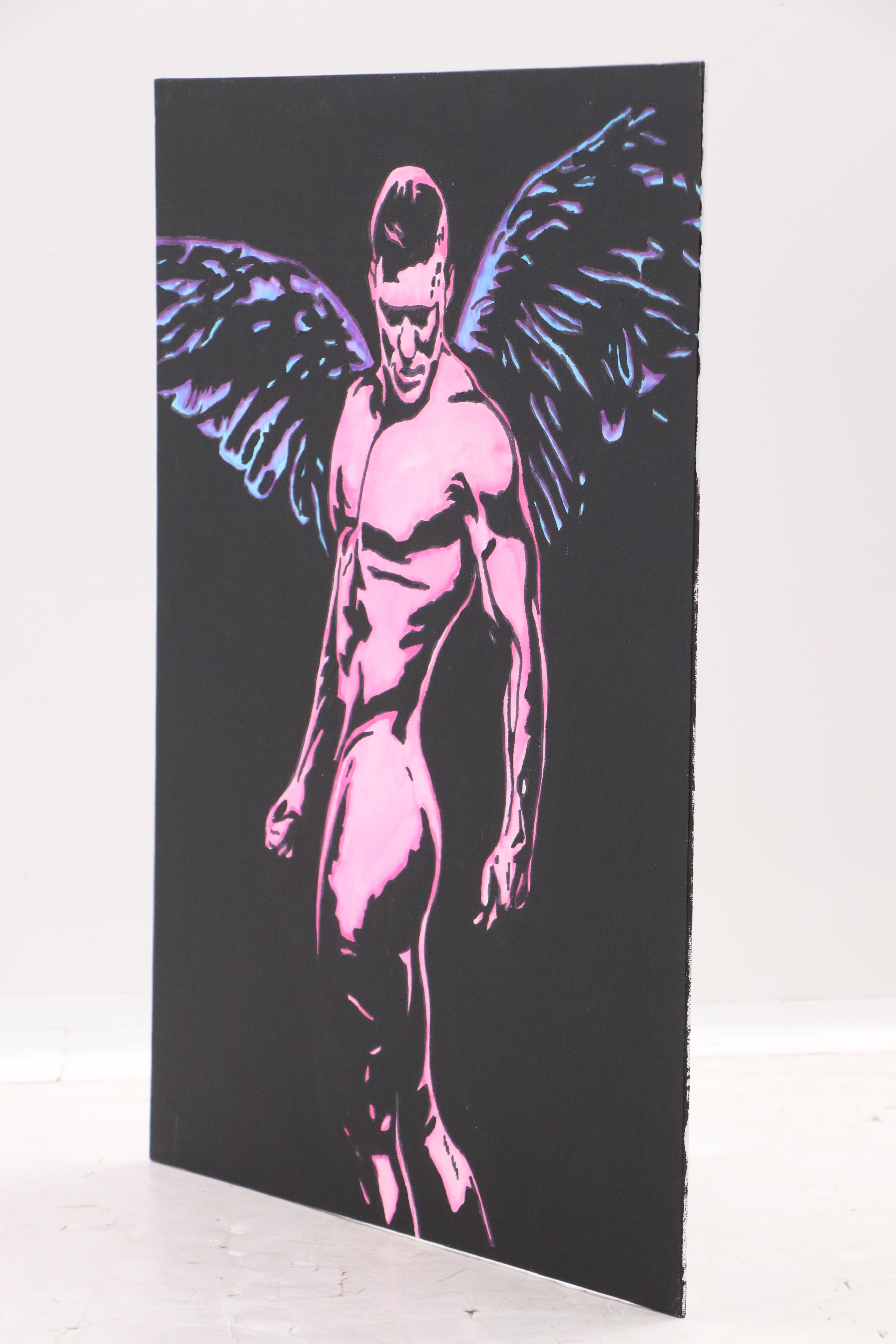 deSanto Stylized Male Figure Acrylic Painting, 2025