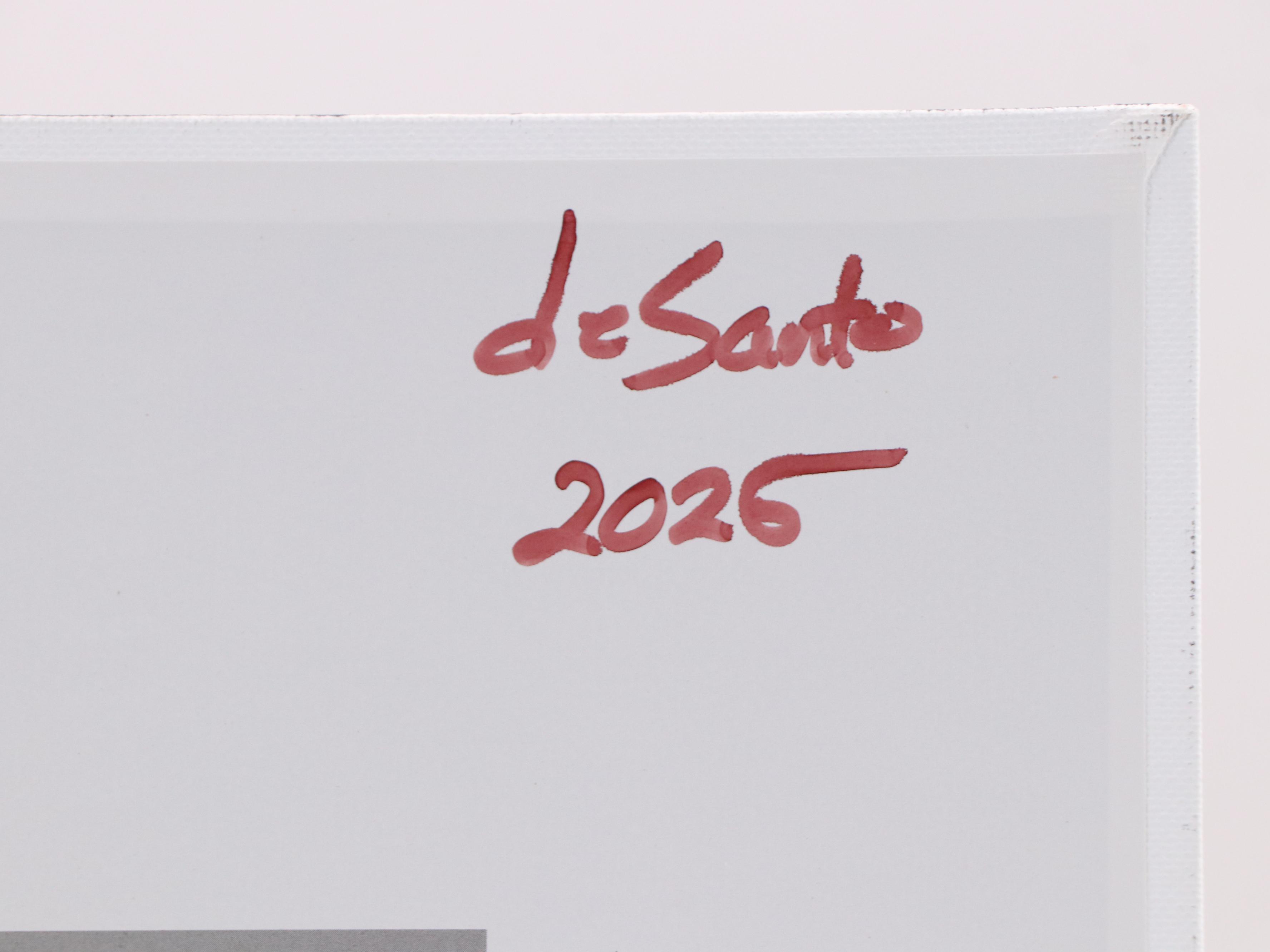 deSanto Stylized Male Figure Acrylic Painting, 2025