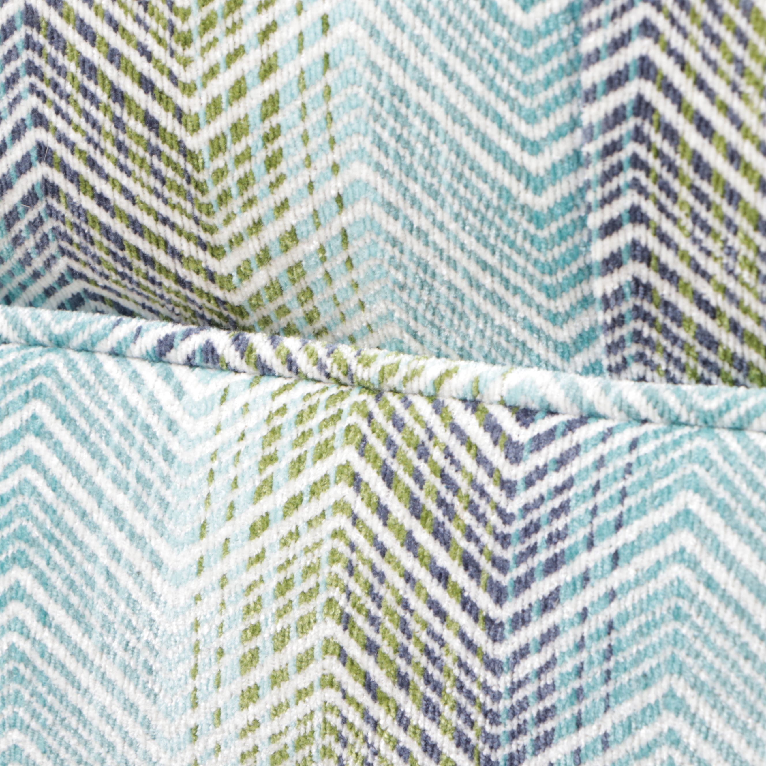 Tufted Chevron Upholstered Ottoman