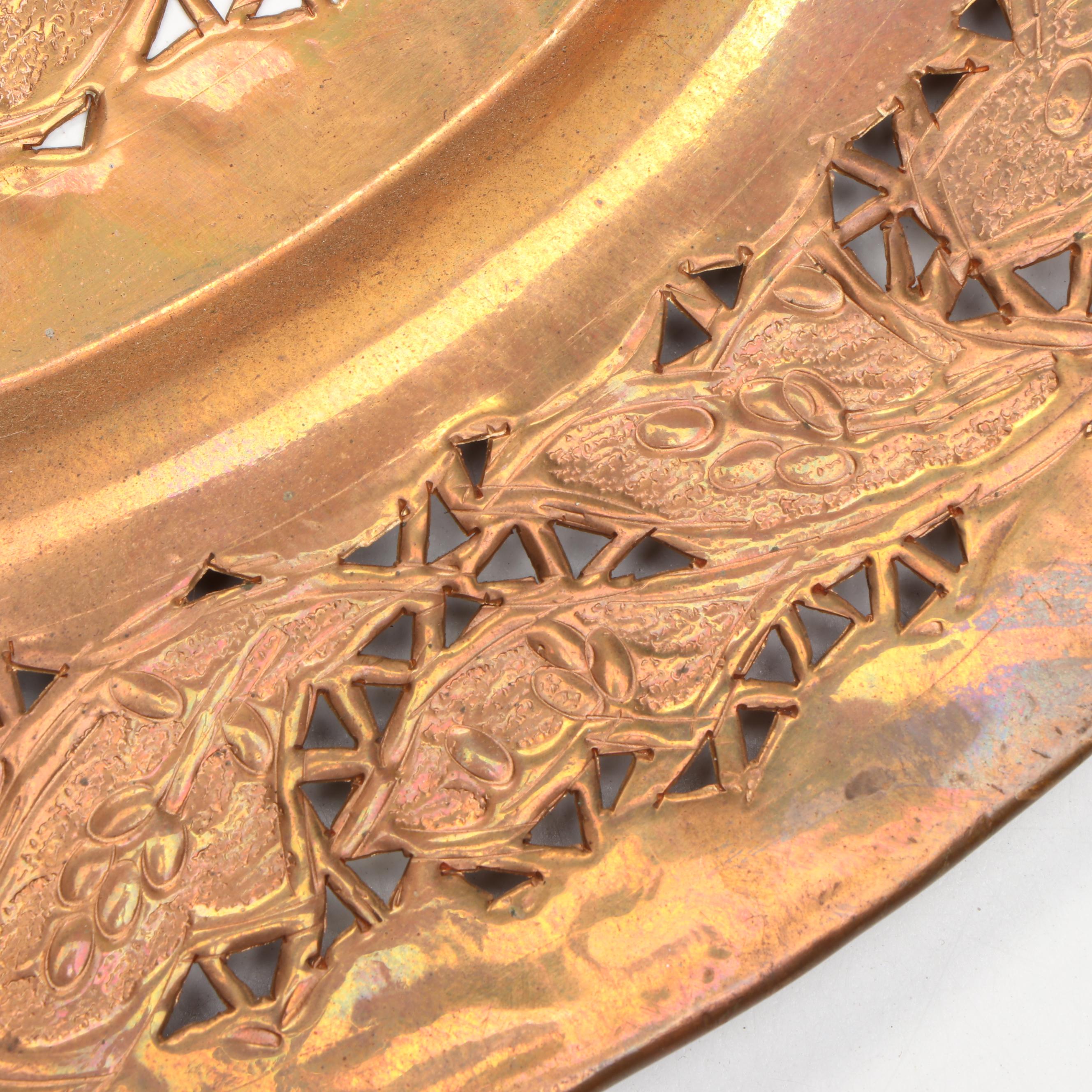 Indian Pierced Repoussé and Engraved Copper Chargers