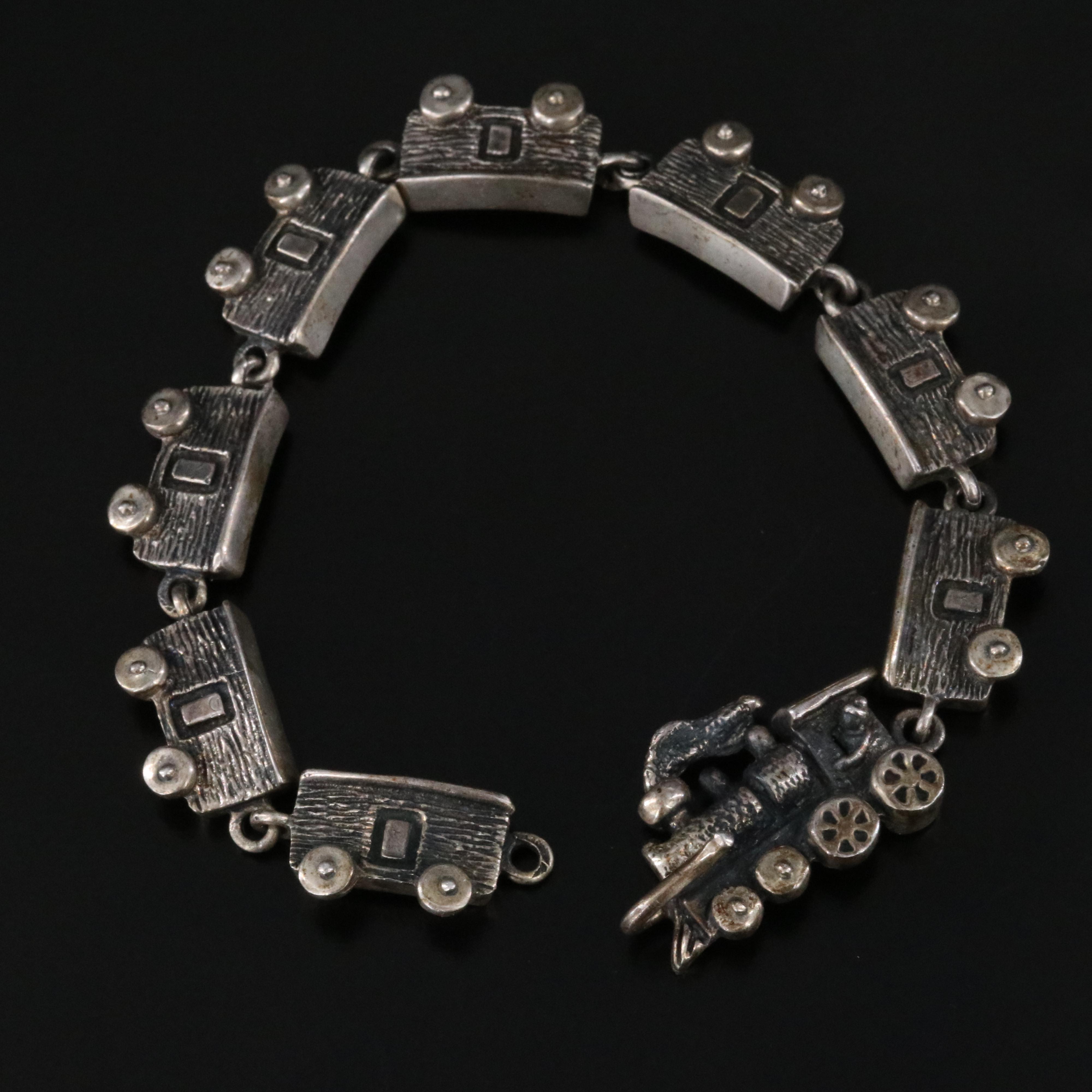 Sterling Train Bracelet