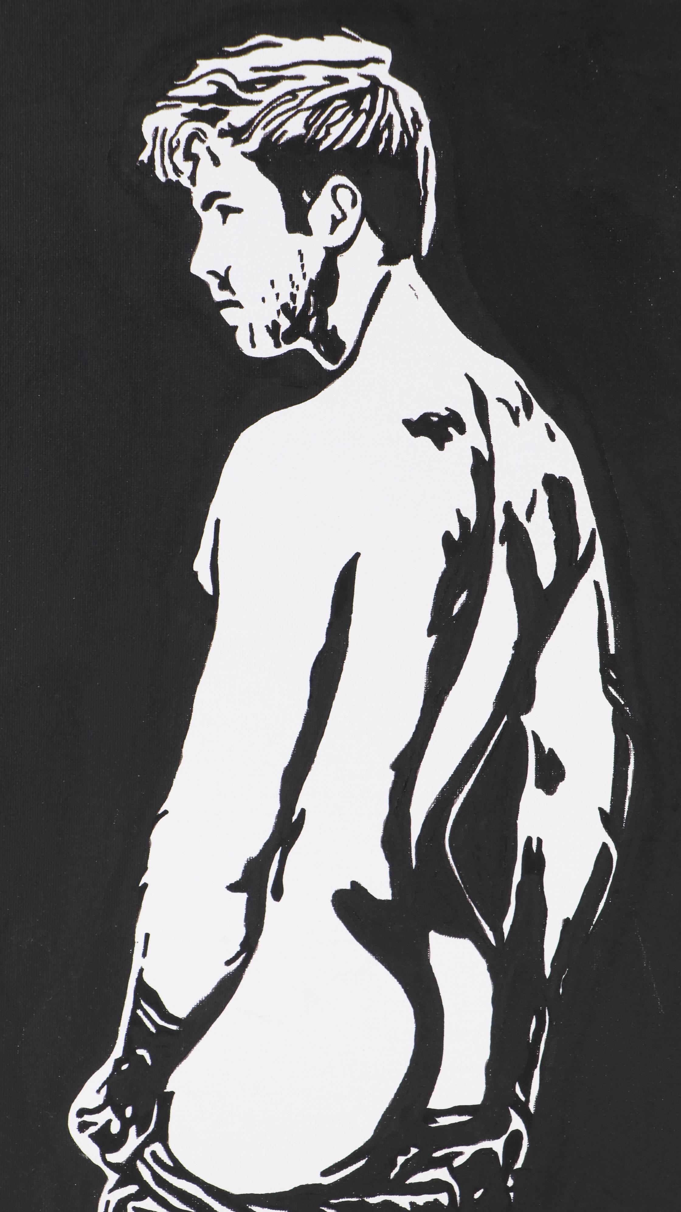 deSanto Stylized Figural Stylized Acrylic Painting, 2025