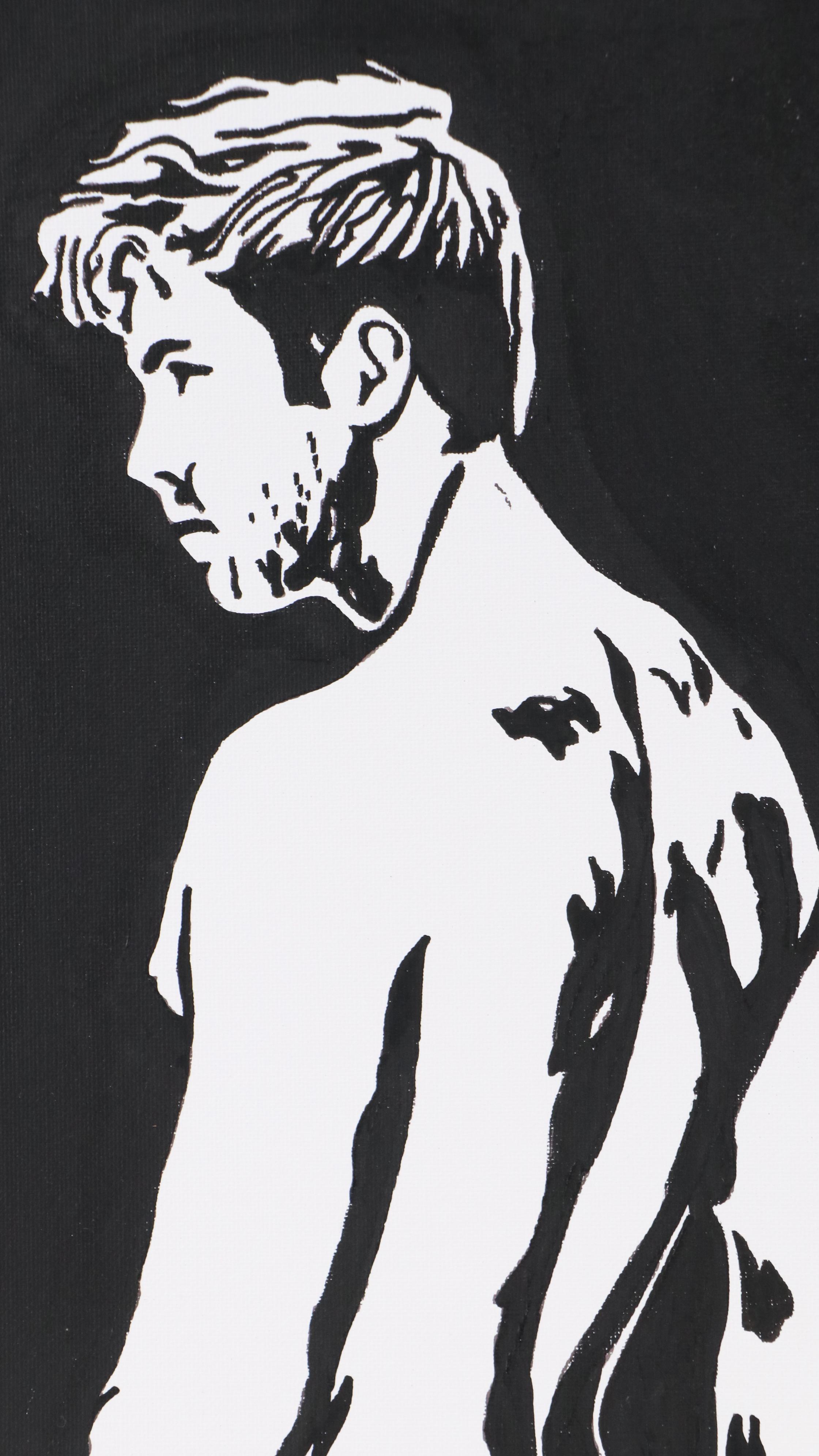 deSanto Stylized Figural Stylized Acrylic Painting, 2025