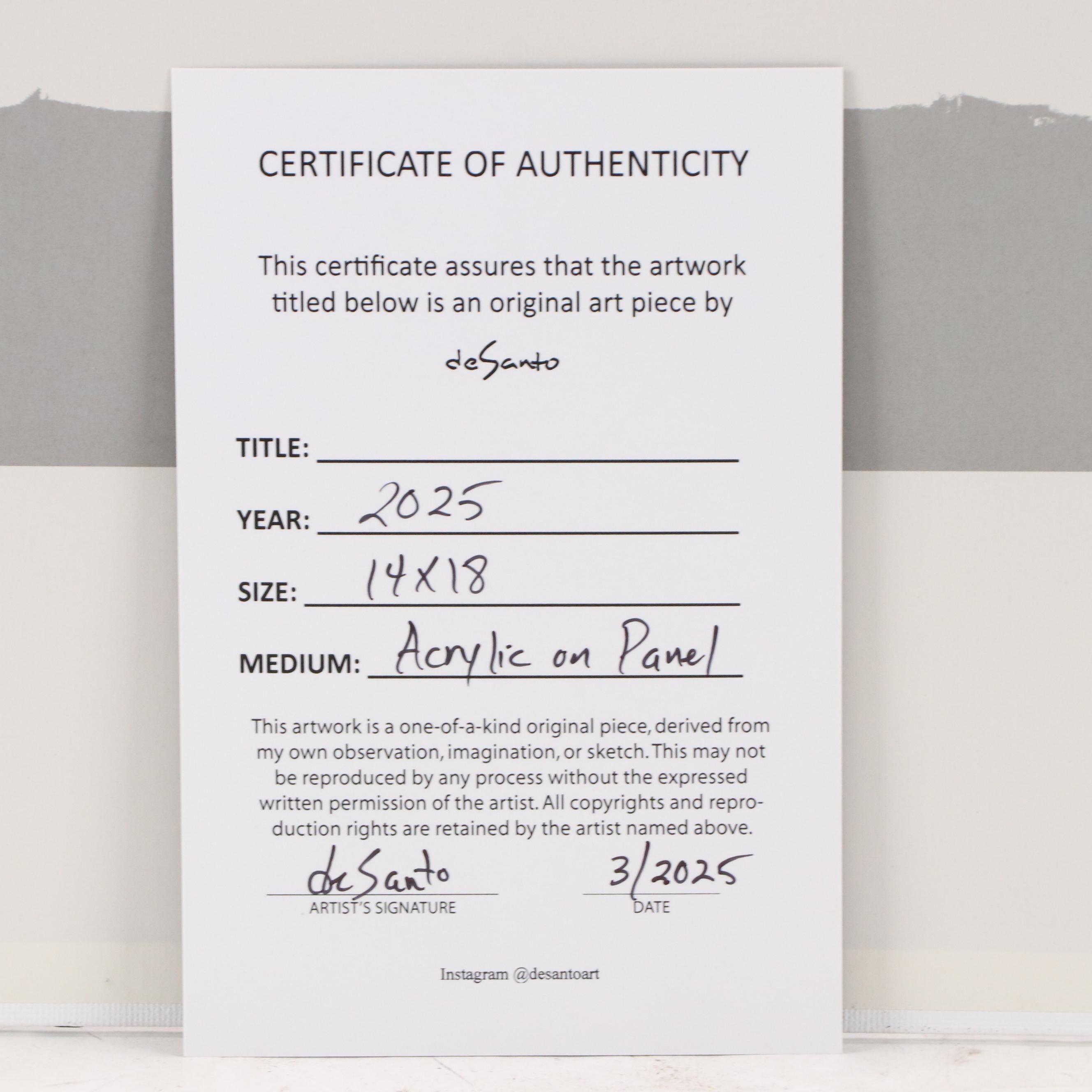 deSanto Stylized Figural Stylized Acrylic Painting, 2025