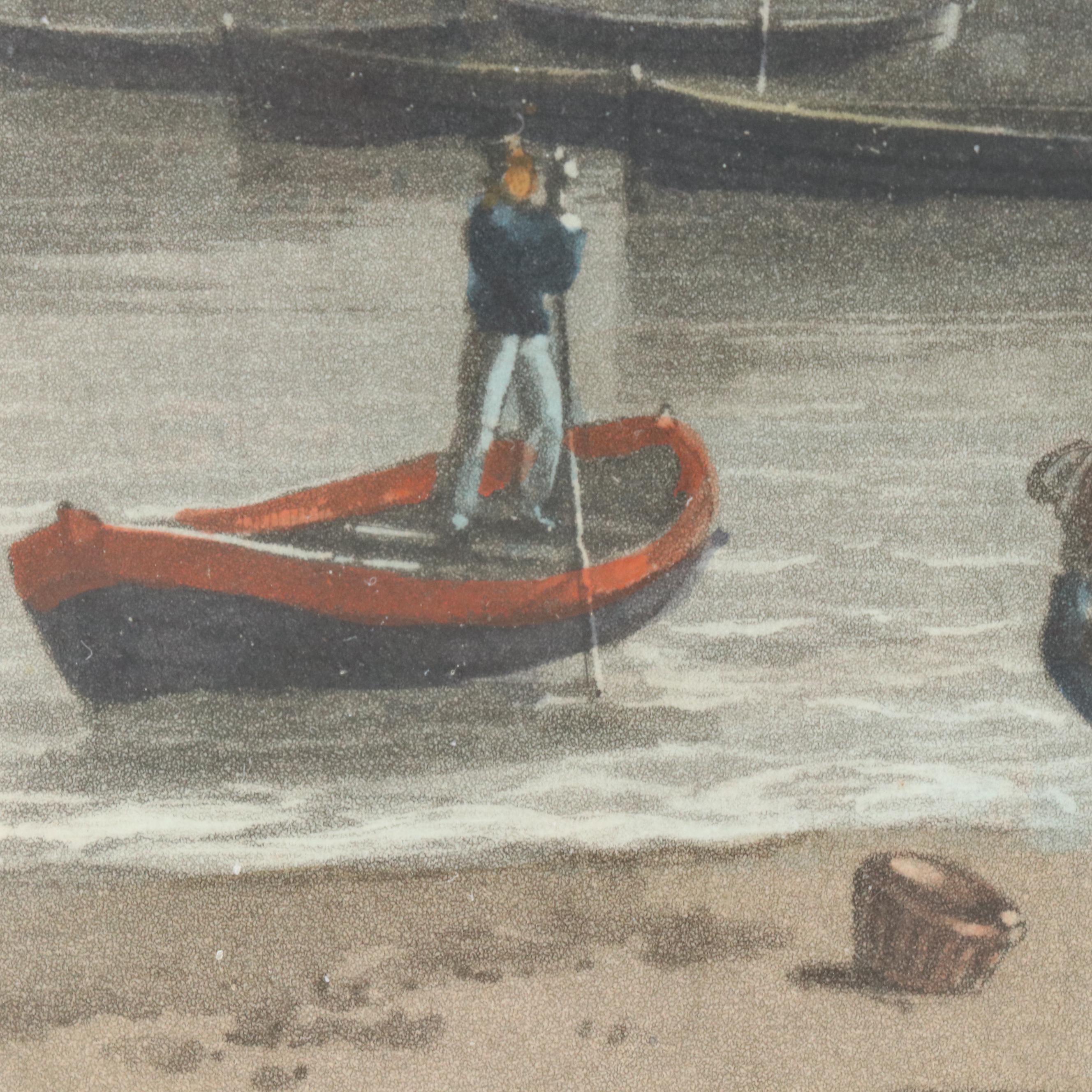 William Daniell Hand-Colored Aquatint Etchings of English Beaches, 1820s