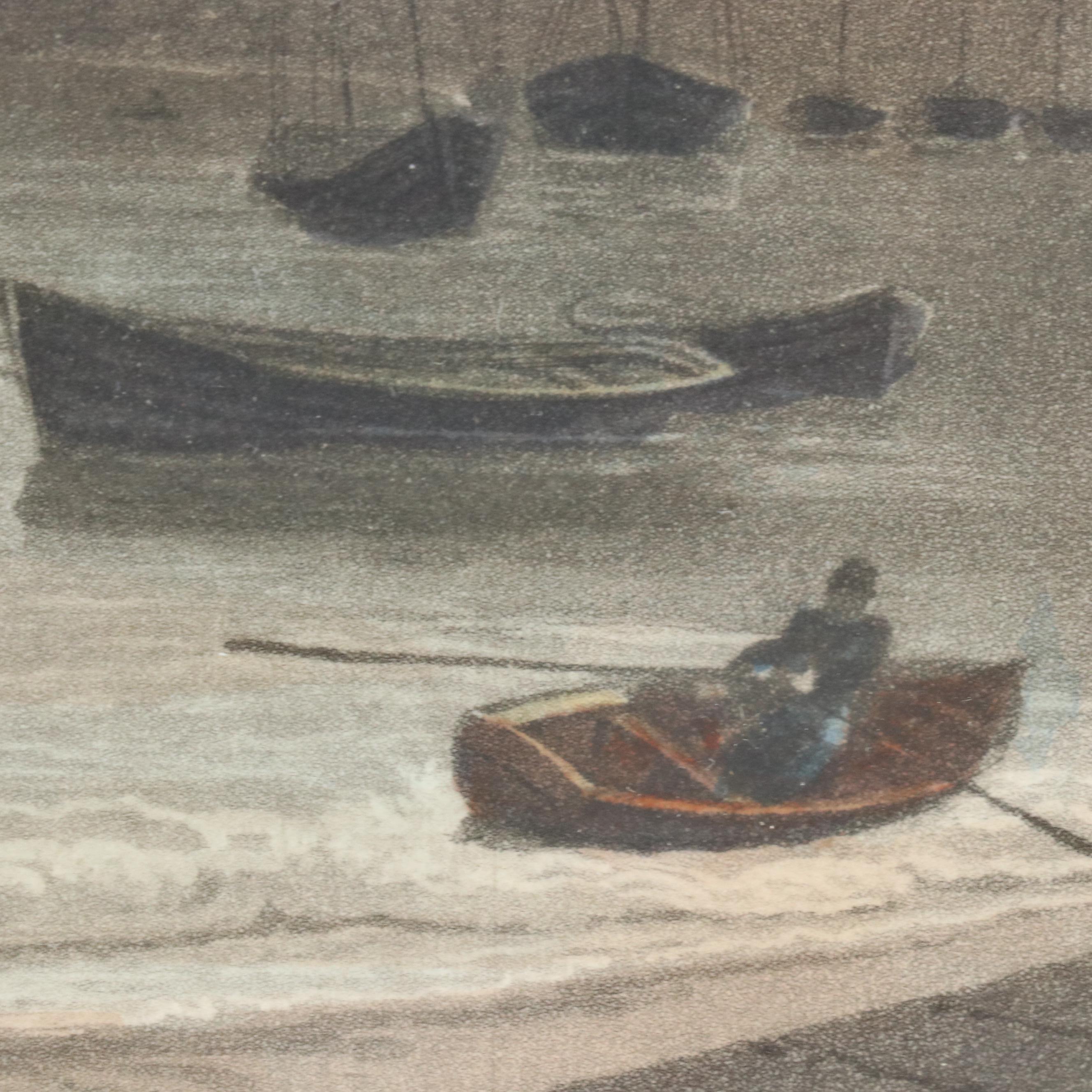 William Daniell Hand-Colored Aquatint Etchings of English Beaches, 1820s