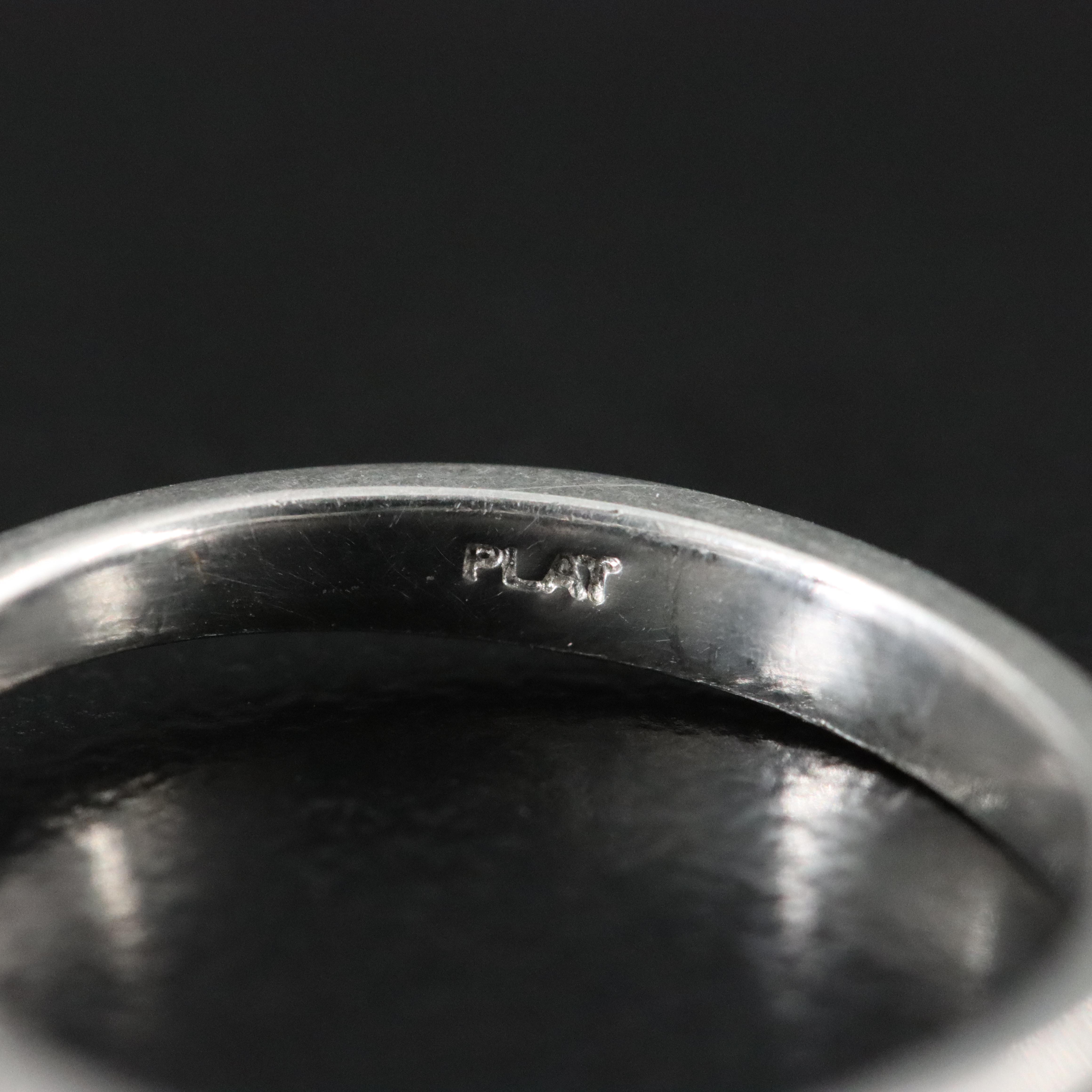 Platinum .71 CTW Diamond and Sapphire Ring with GIA Report