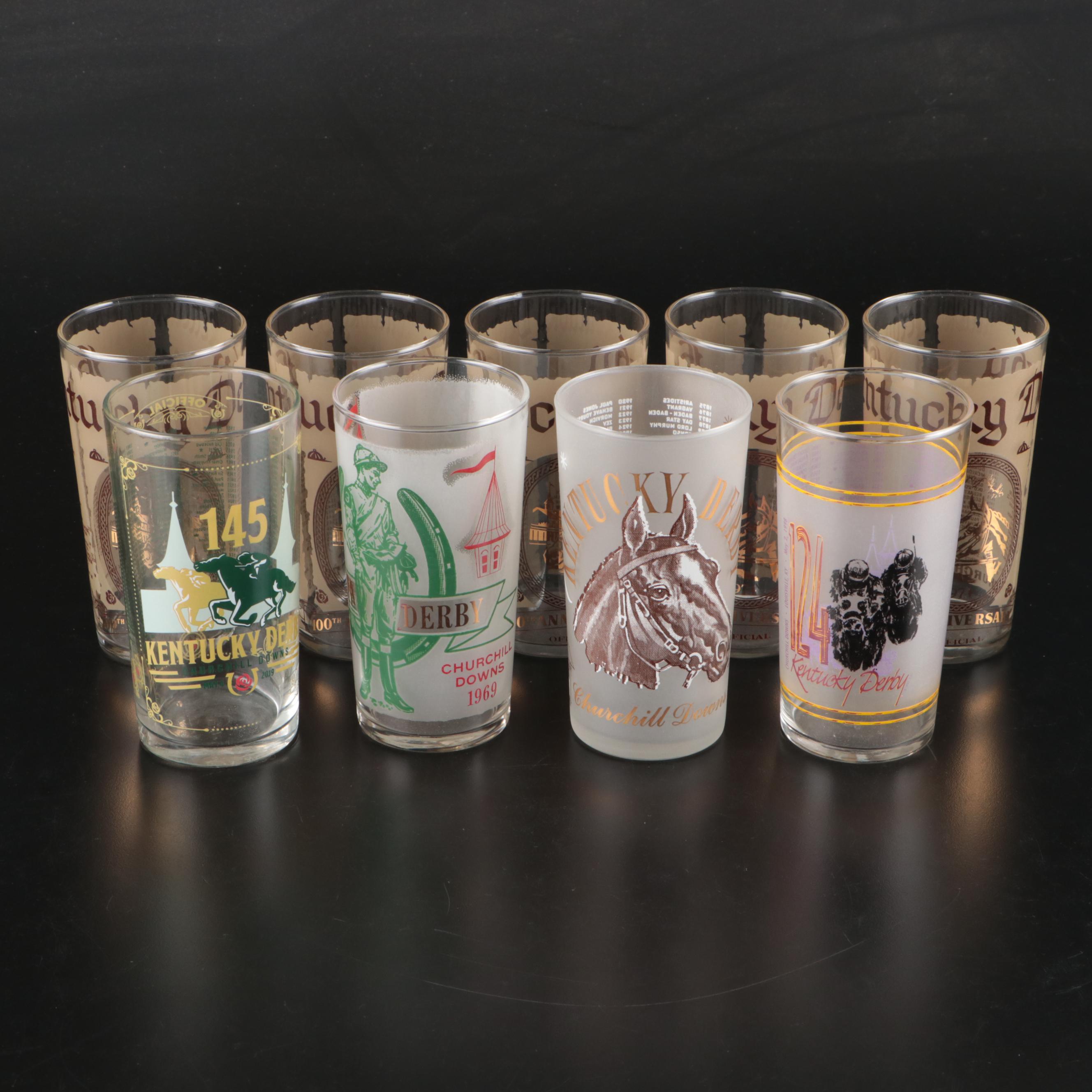 Kentucky Derby Libbey Glass Tumblers, Late 20th/Early 21st Century