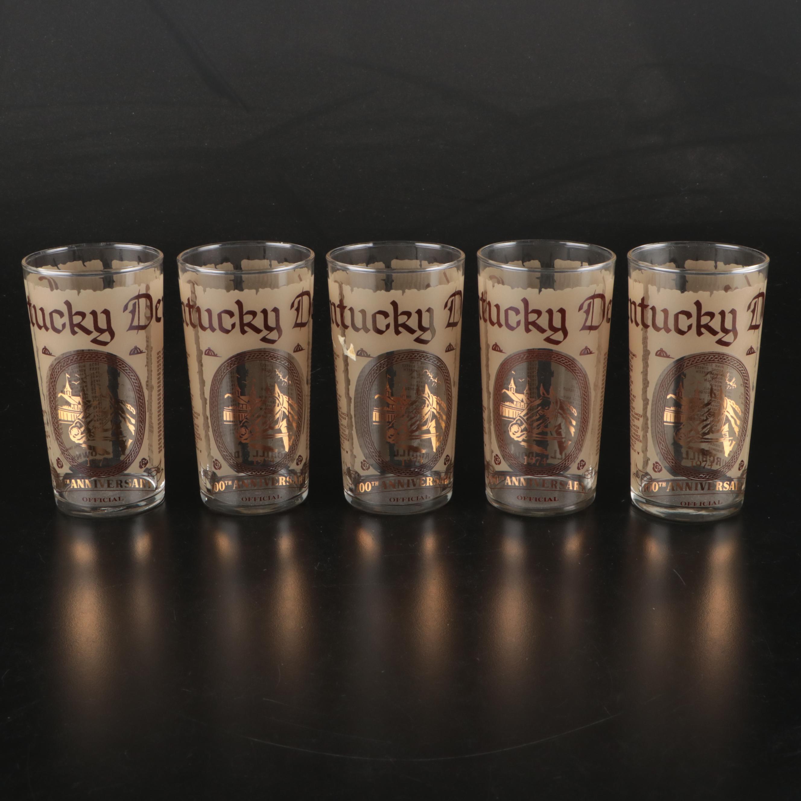 Kentucky Derby Libbey Glass Tumblers, Late 20th/Early 21st Century