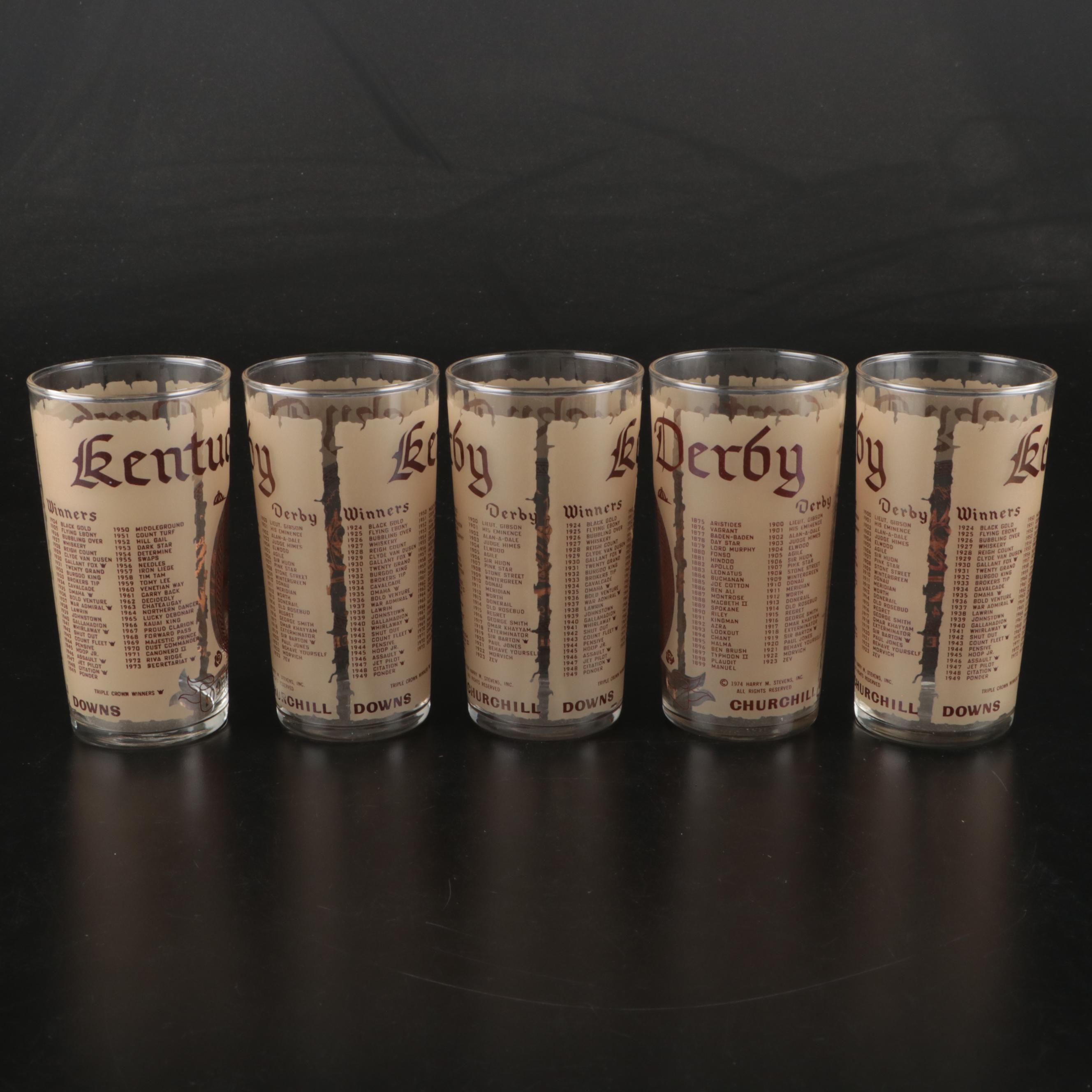 Kentucky Derby Libbey Glass Tumblers, Late 20th/Early 21st Century