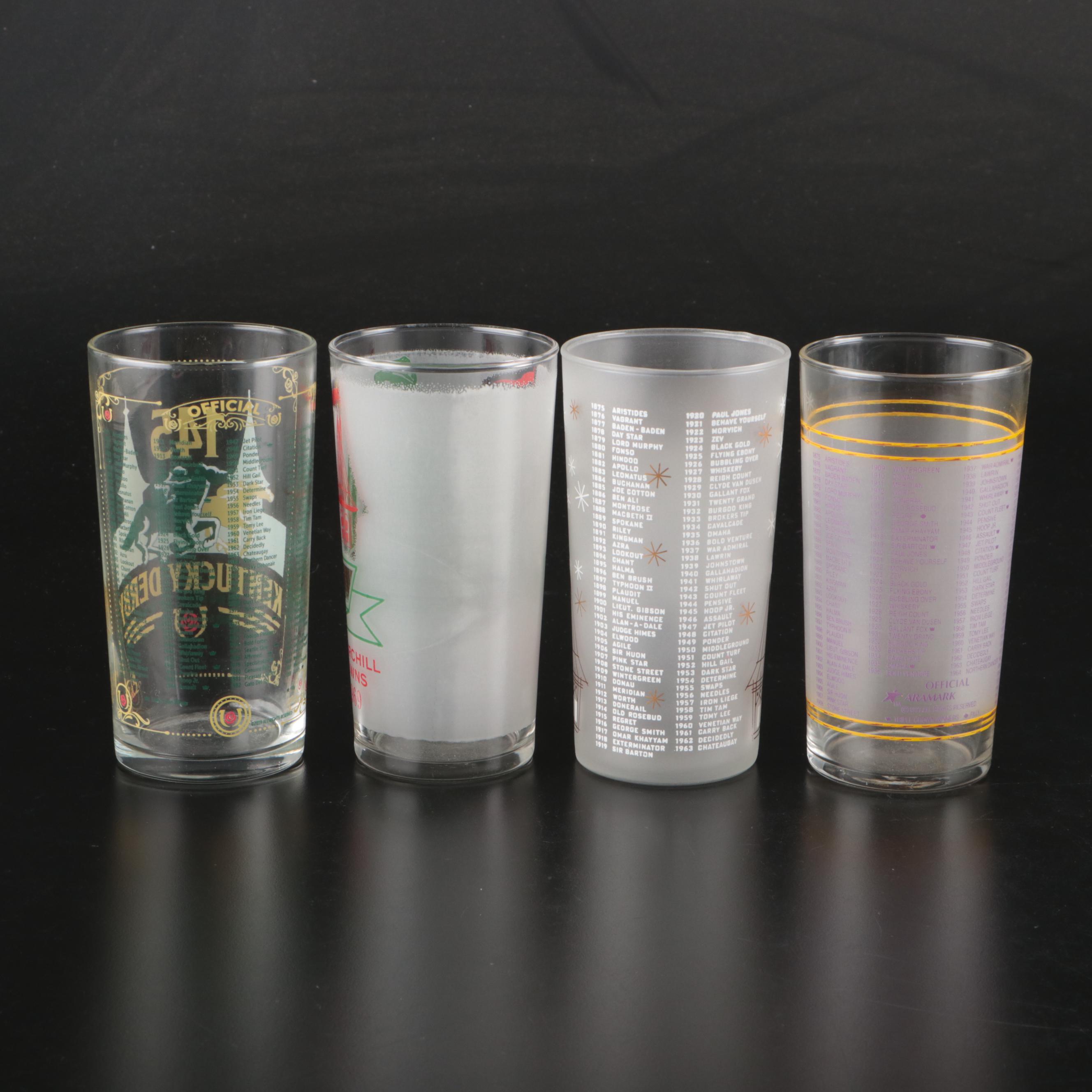 Kentucky Derby Libbey Glass Tumblers, Late 20th/Early 21st Century