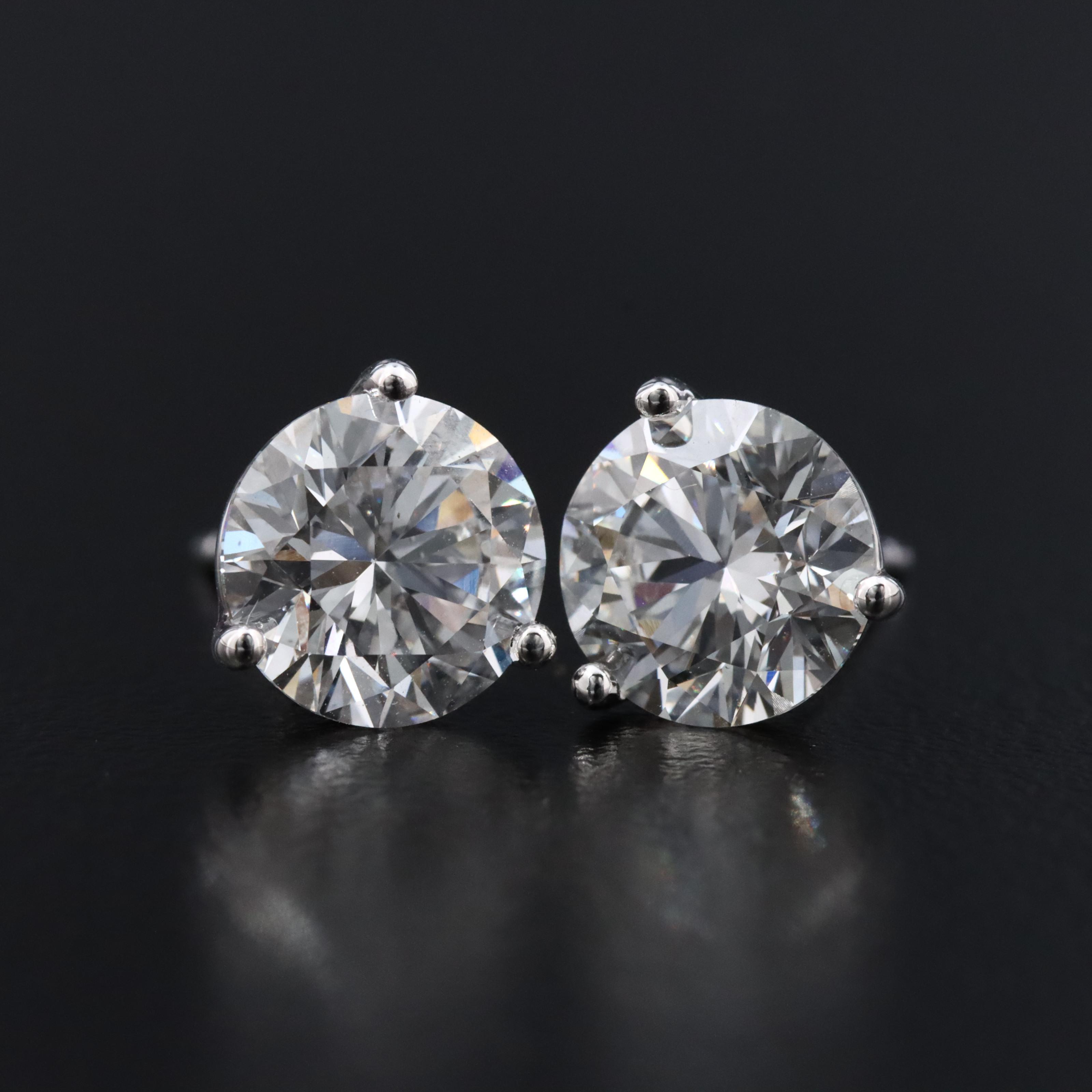 18K 3.00 CTW Lab Grown Diamond Stud Earrings