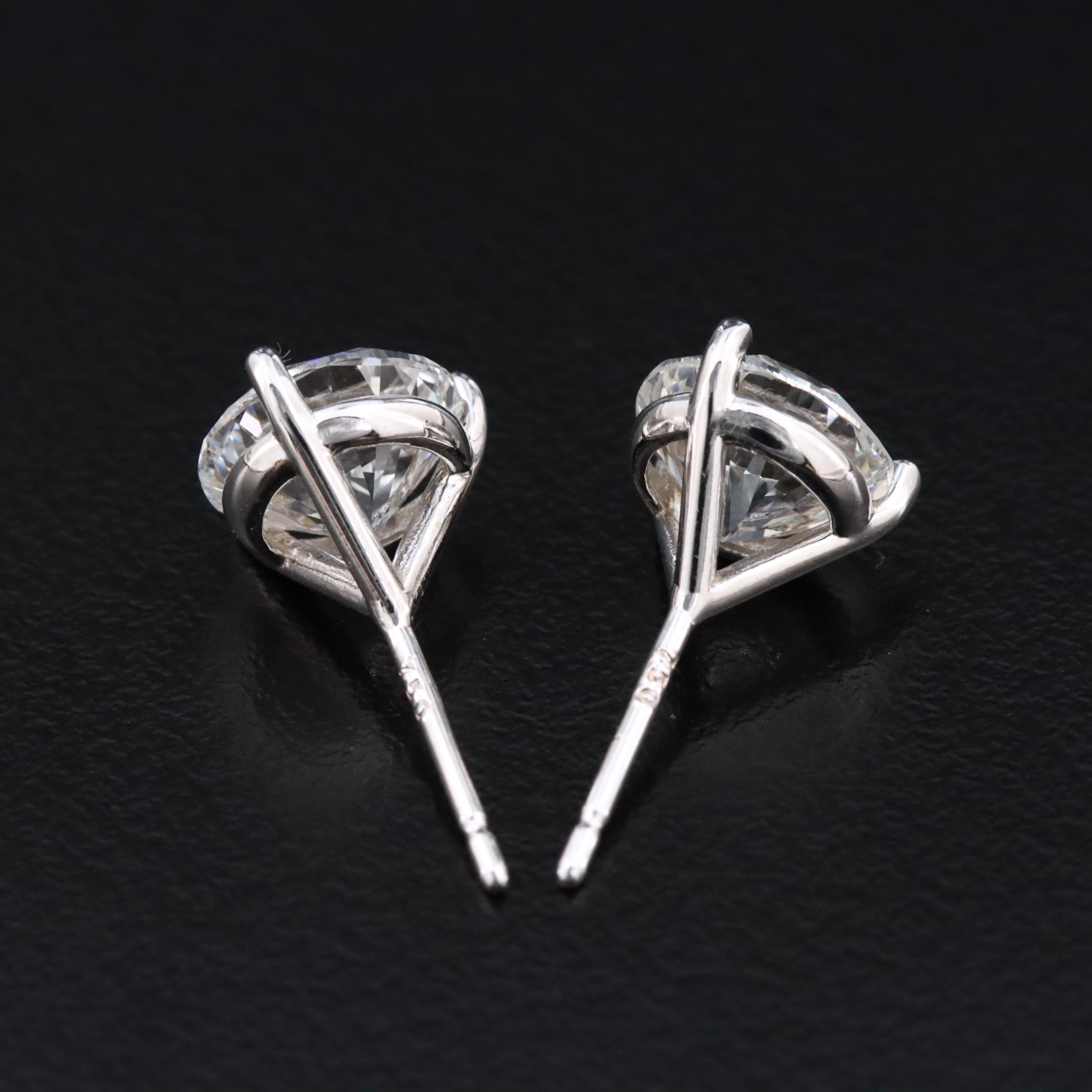 18K 3.00 CTW Lab Grown Diamond Stud Earrings