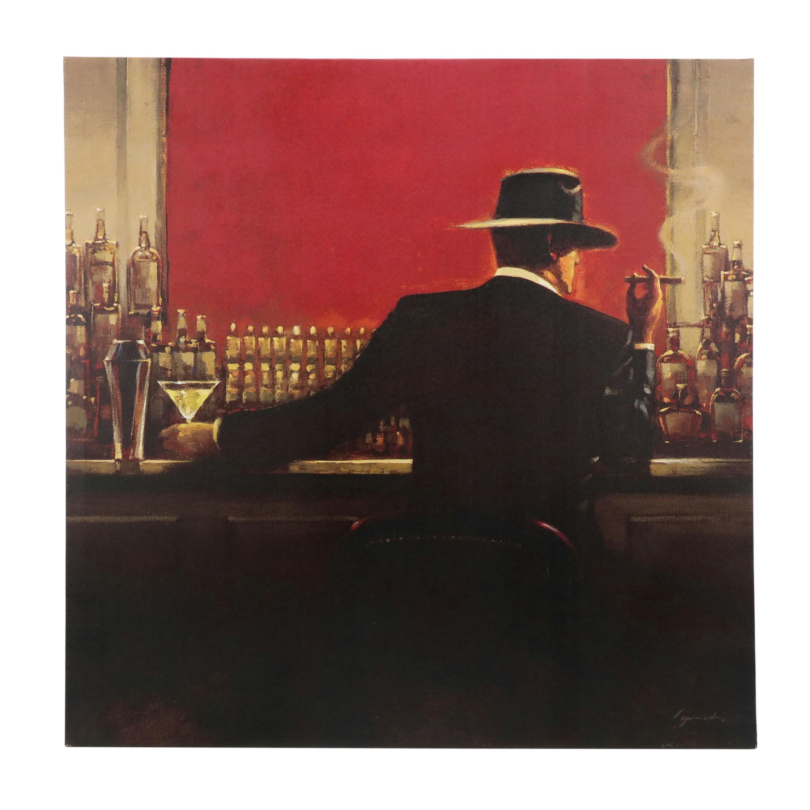 After Brent Lynch Giclée Diptych "Evening Lounge"