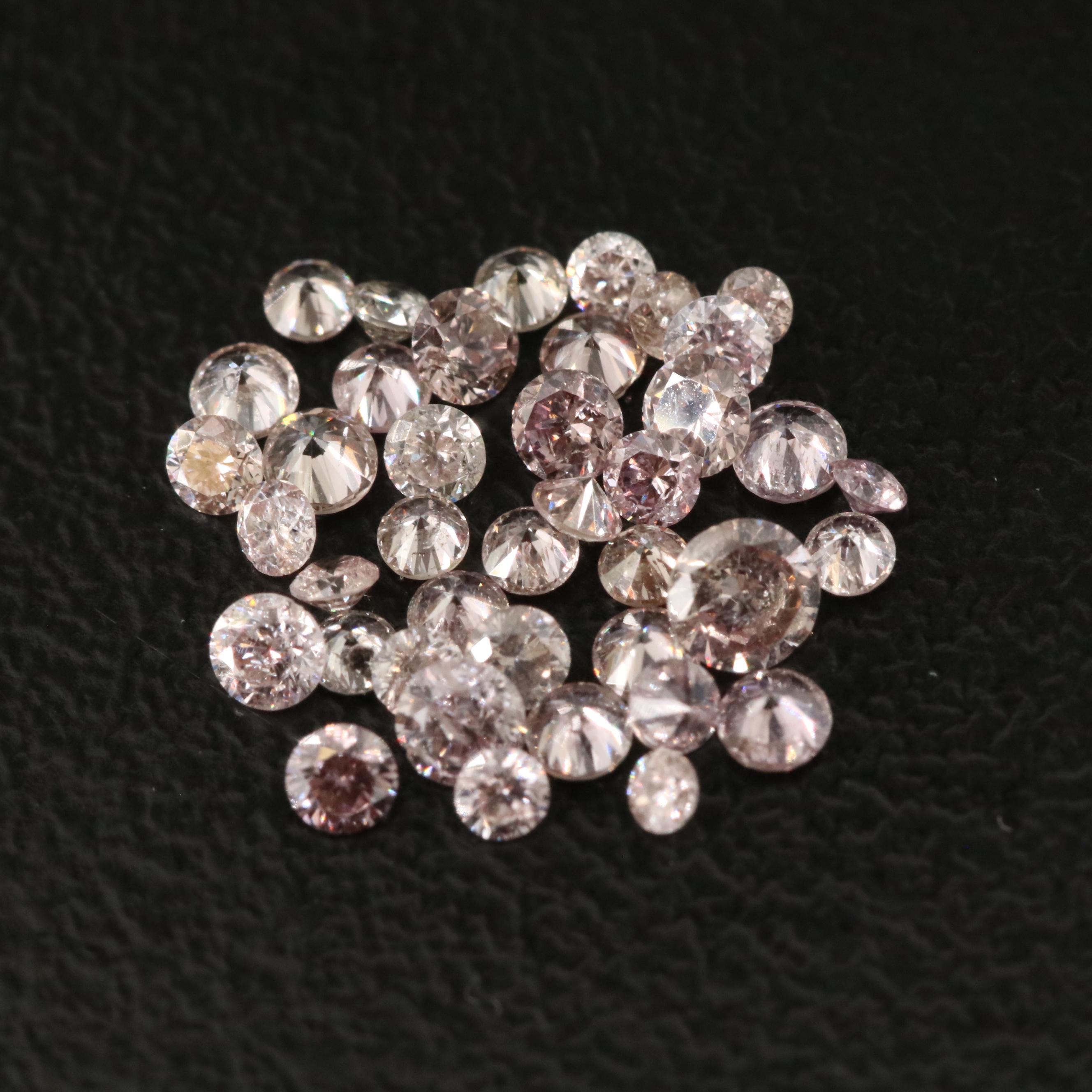Loose 1.00 CTW Diamonds Featuring Light Pink