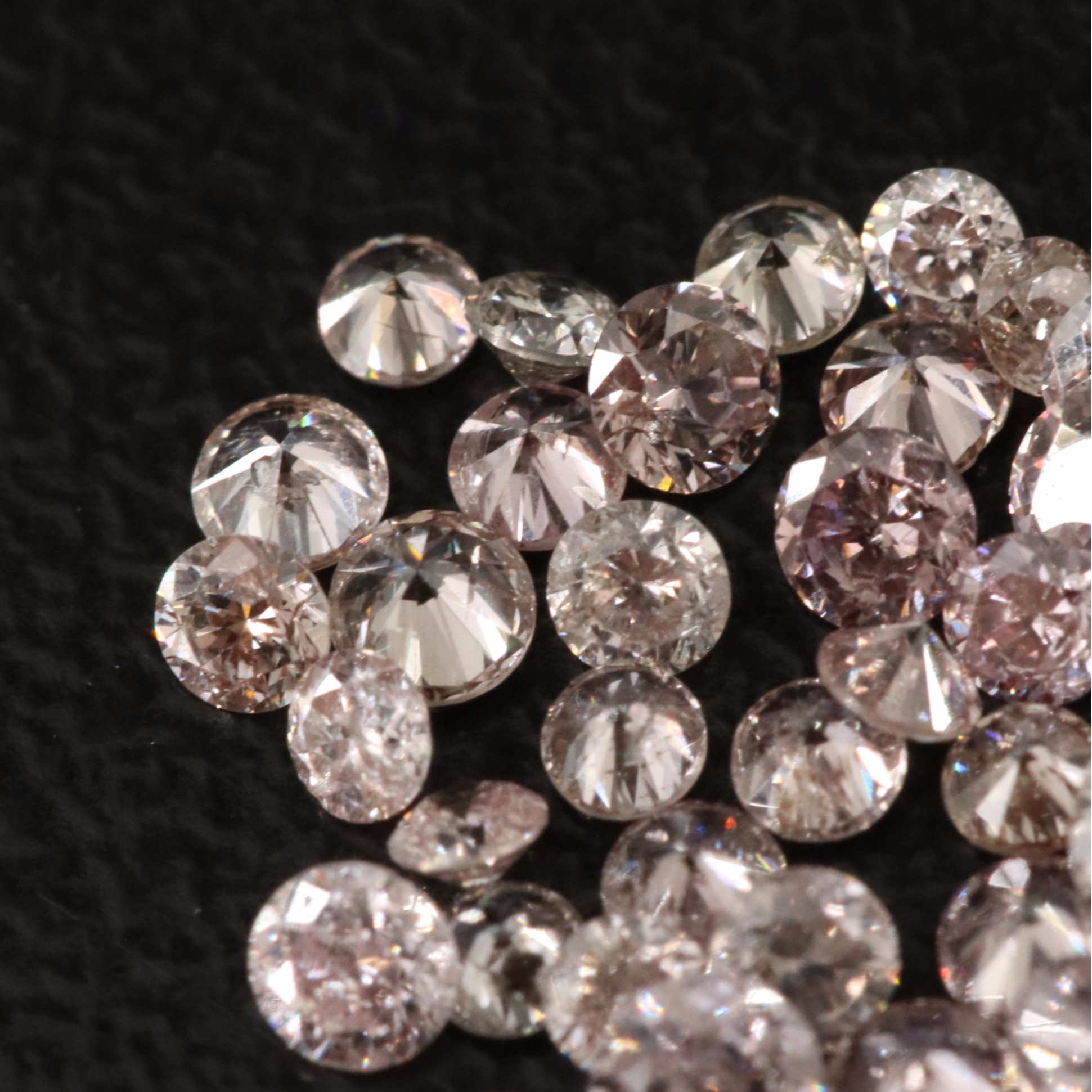 Loose 1.00 CTW Diamonds Featuring Light Pink