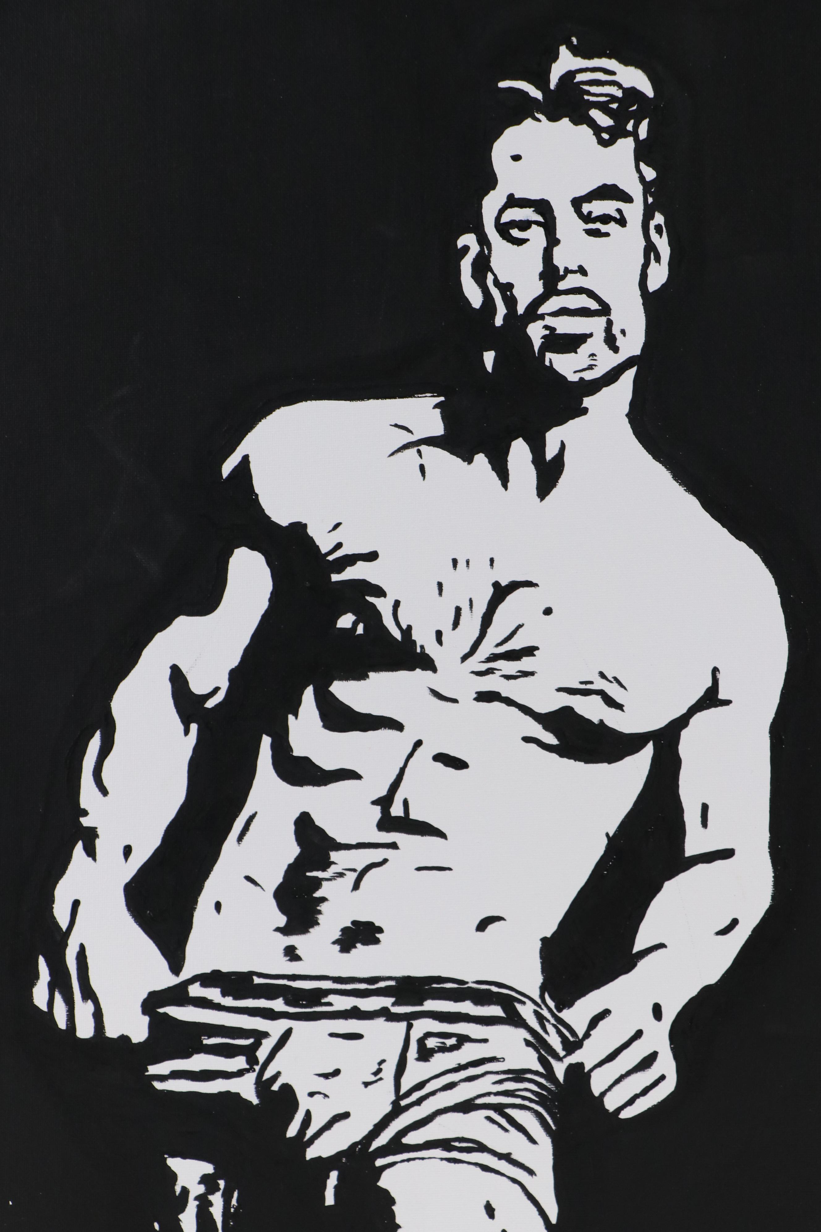 deSanto Figural Stylized Acrylic Paintings, 2025