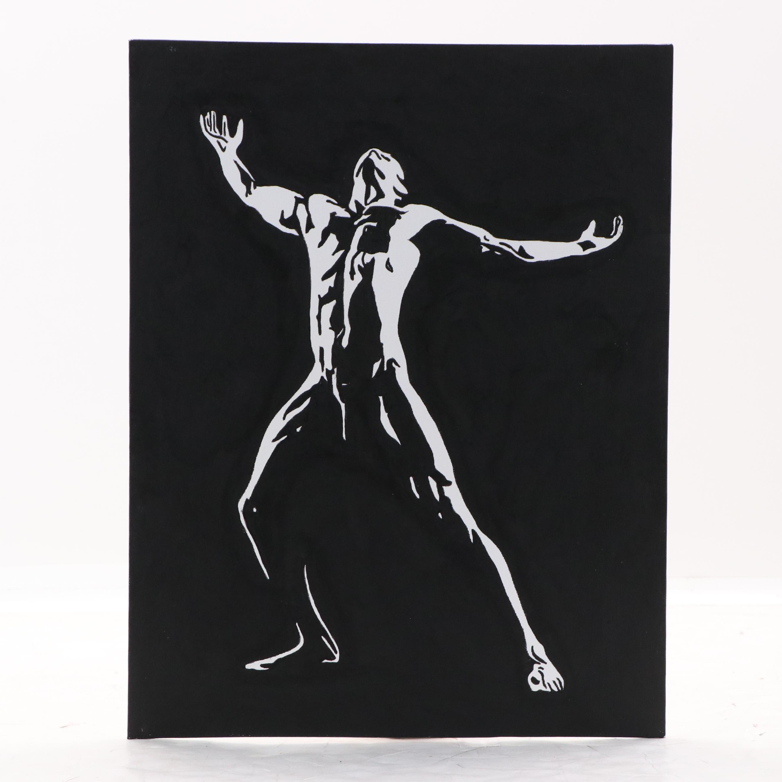 deSanto Figural Stylized Acrylic Paintings, 2025