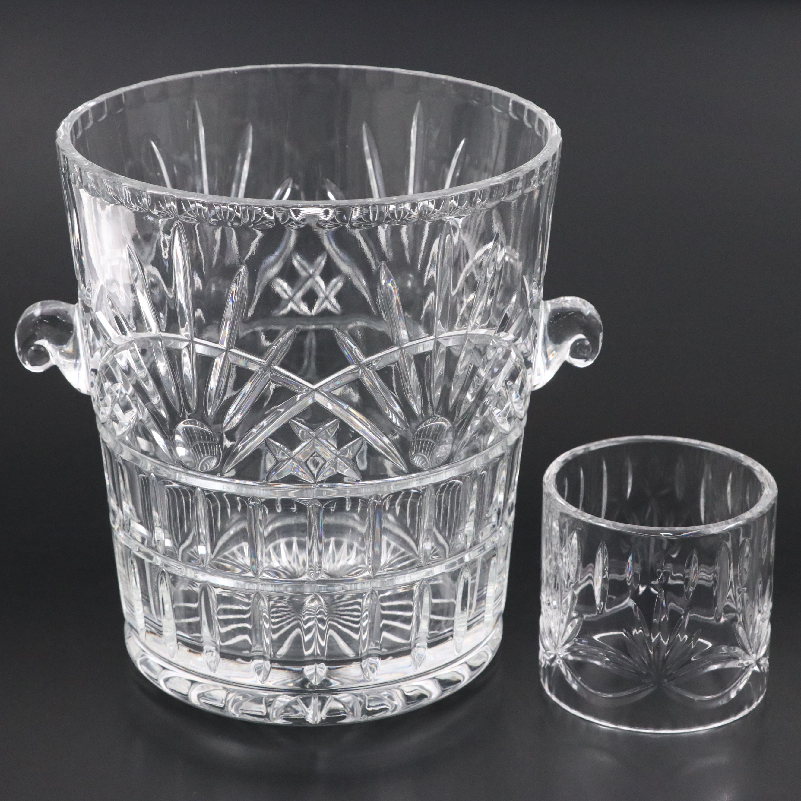 Godinger "Freedom" Crystal Ice Bucket with Gotham Sterling Vermouth Dispenser
