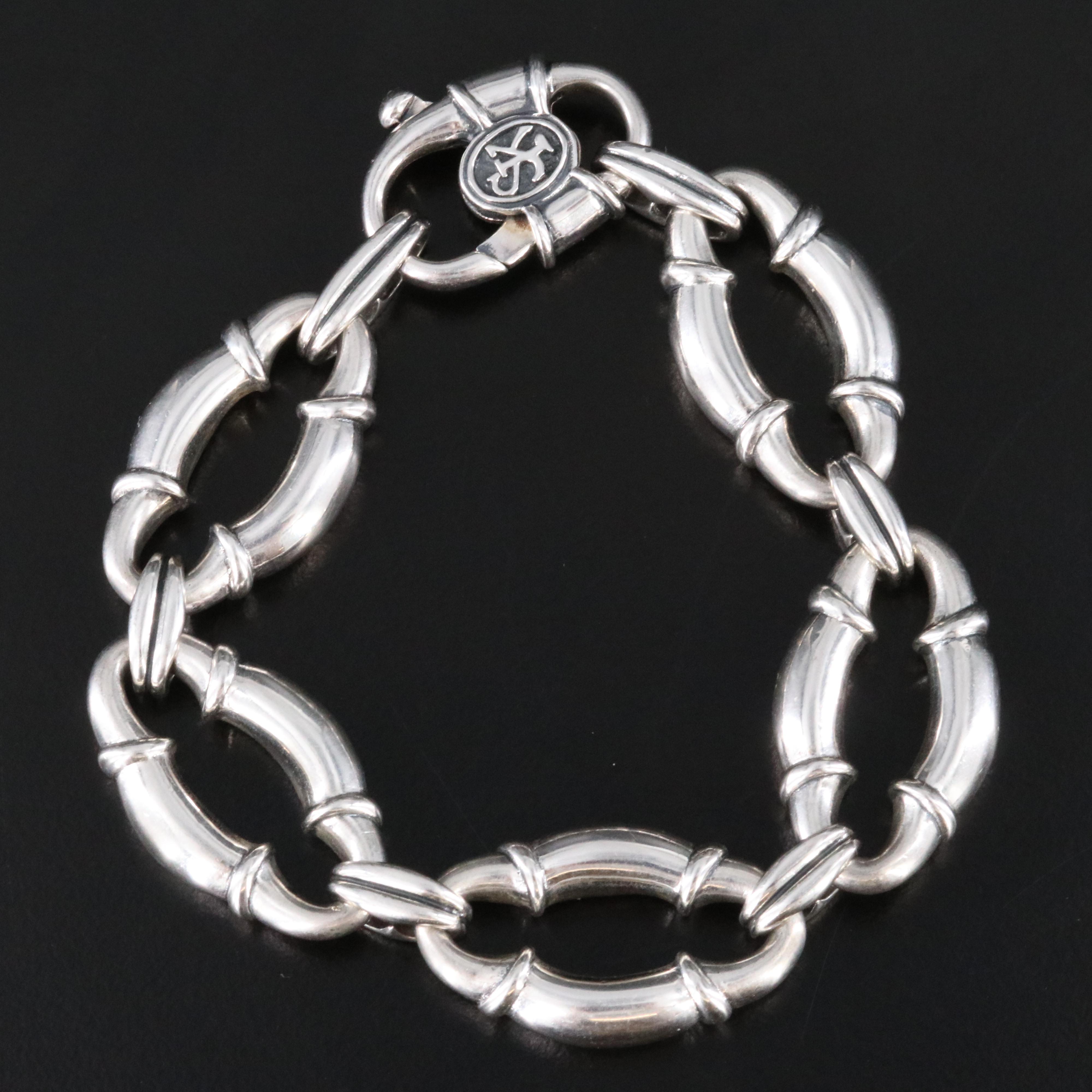 Scott Kay Sterling Bracelet with Amethyst Accent