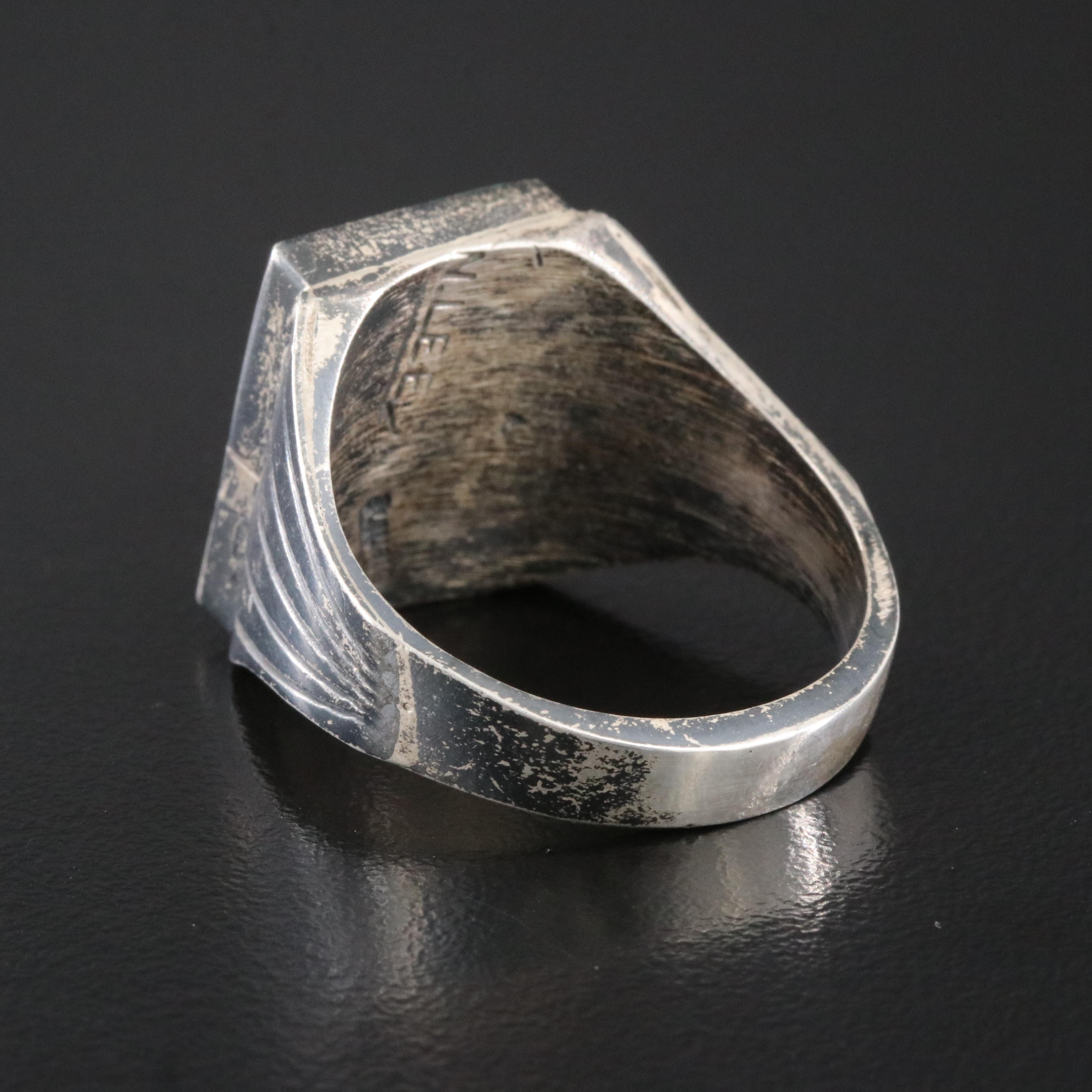 Norman Lee Navajo Diné Sterling Opal Inlay Ring