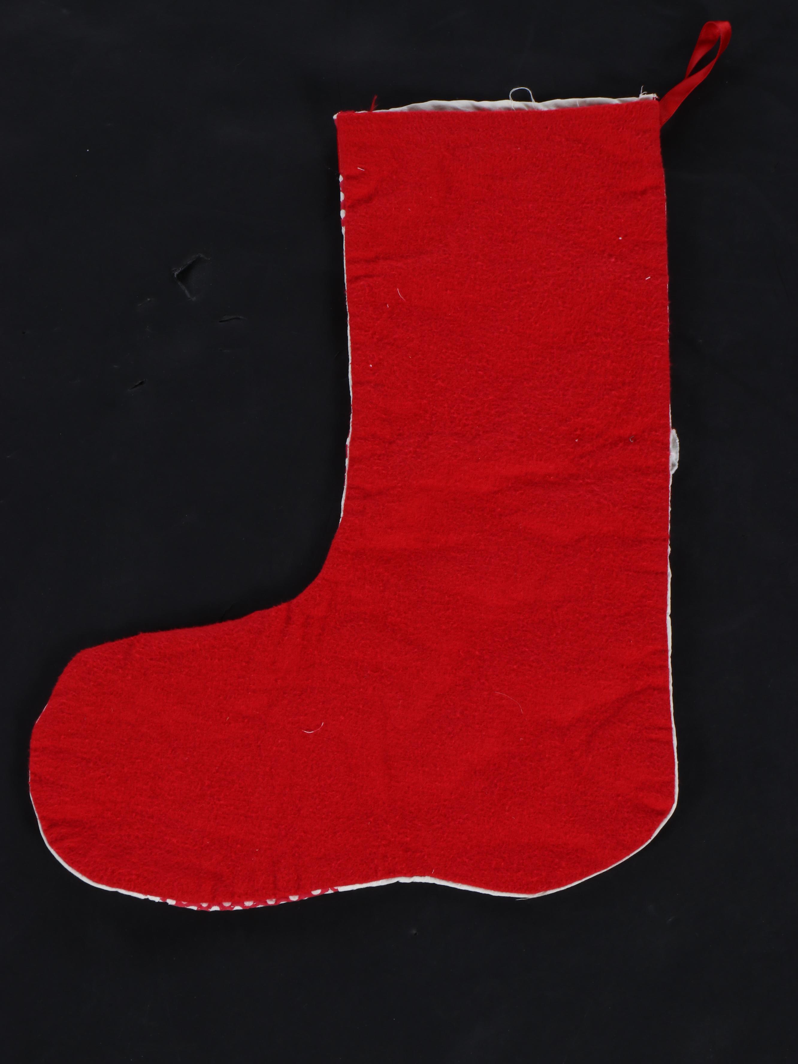 Handmade "Dresden Plate" Quilt with Patchwork Christmas Stocking