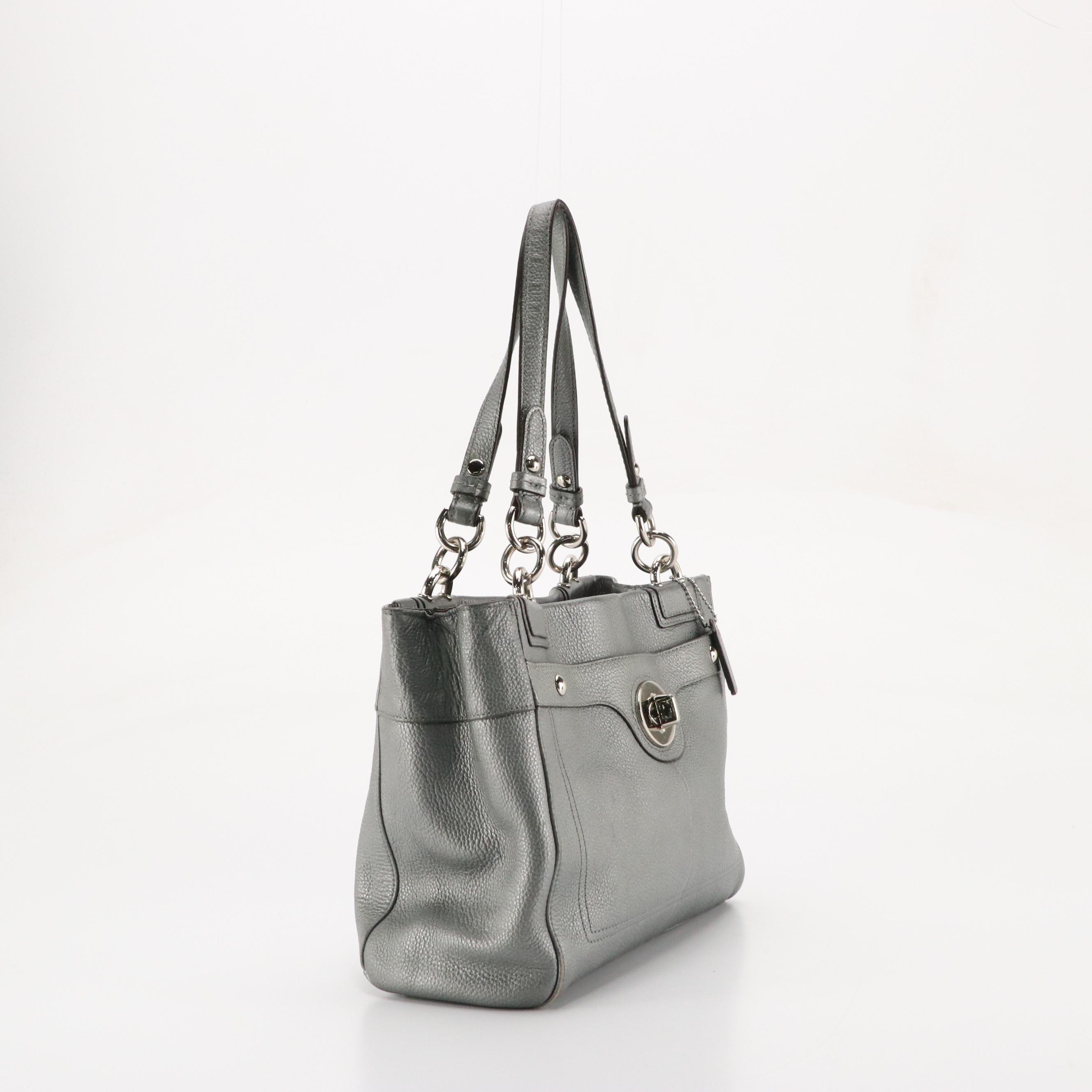 Kate Spade Bloom Quilted Leather Wristlet Pouch & Silver Penelope Carryall Tote