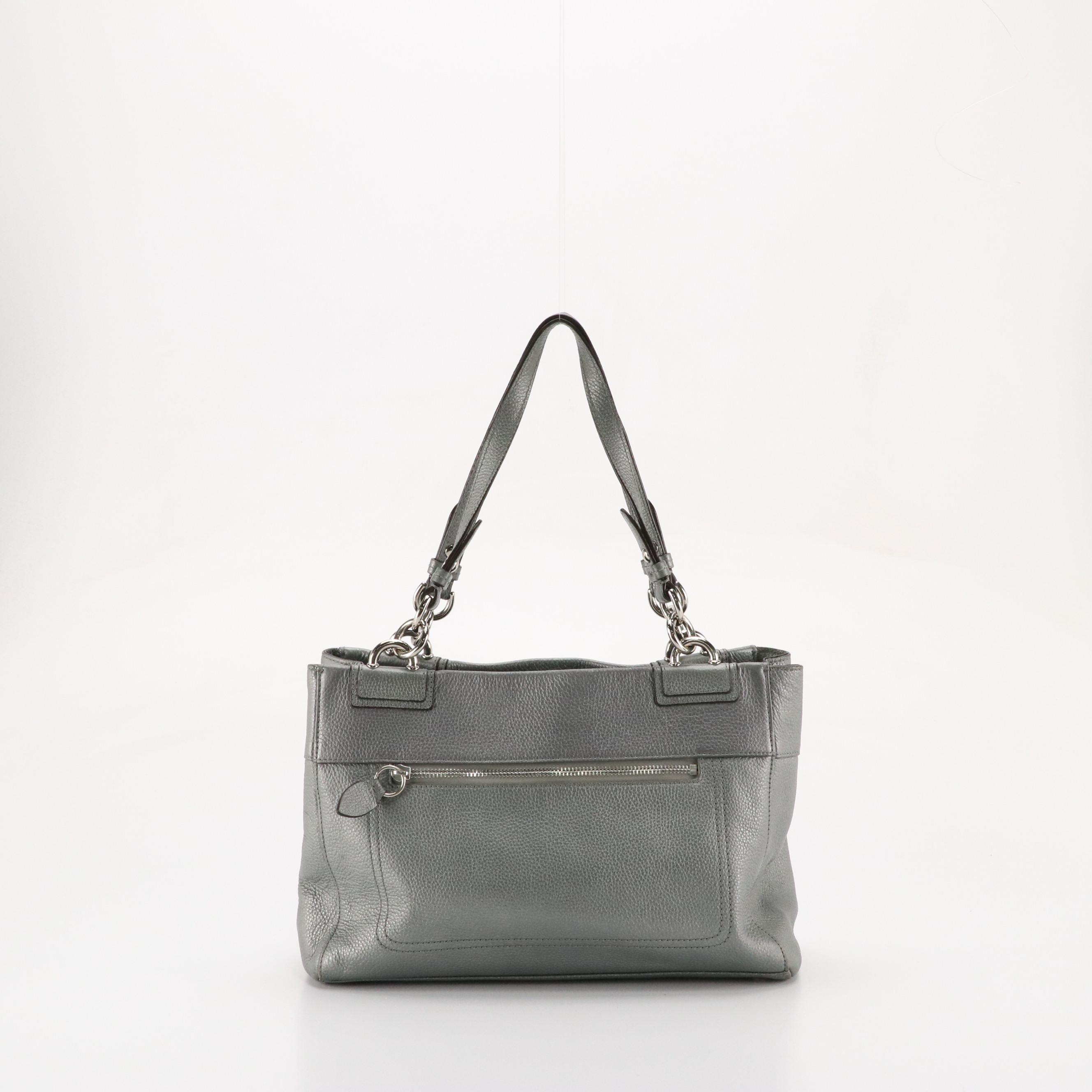 Kate Spade Bloom Quilted Leather Wristlet Pouch & Silver Penelope Carryall Tote