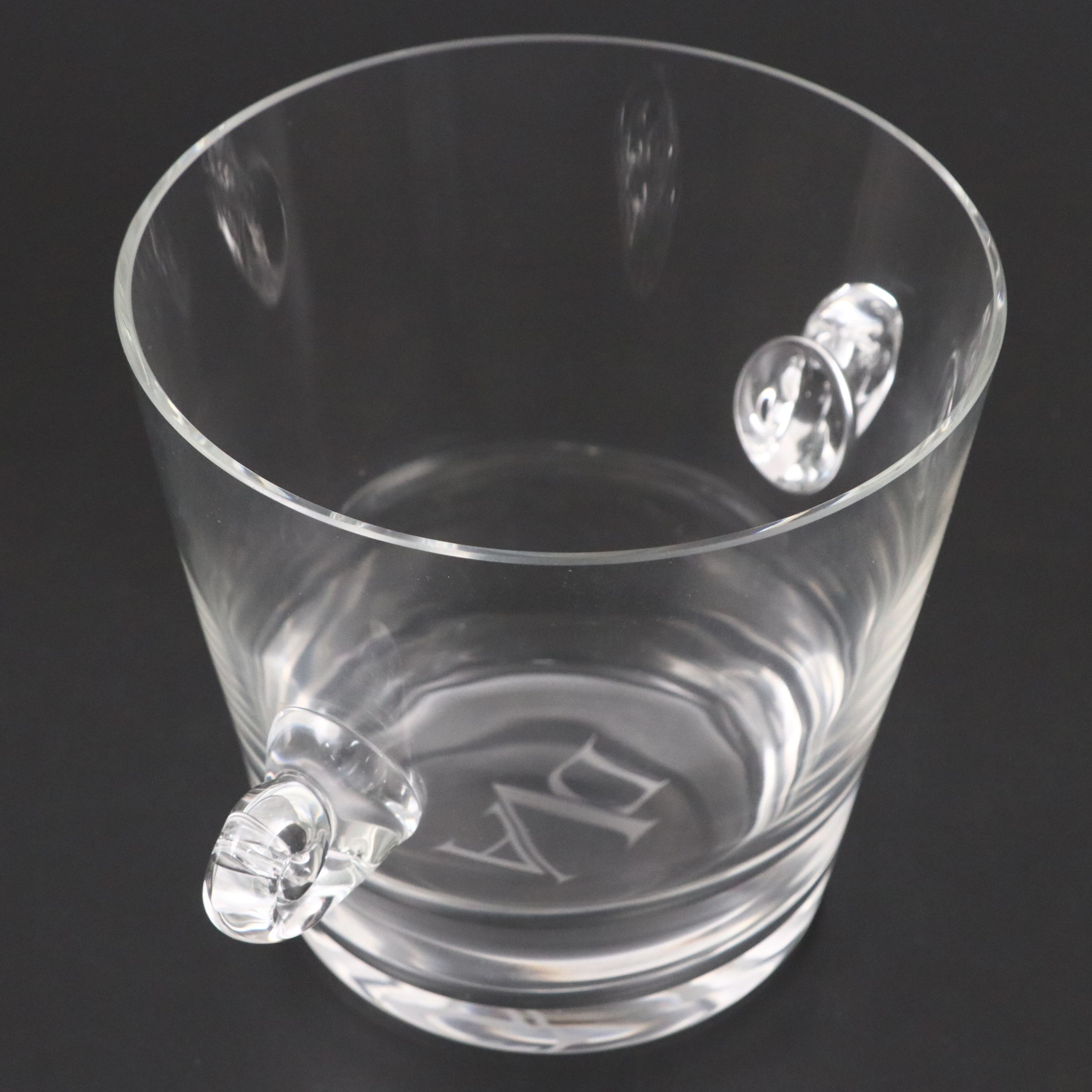Tiffany & Co. Crystal Bucket with Engraved Monogram