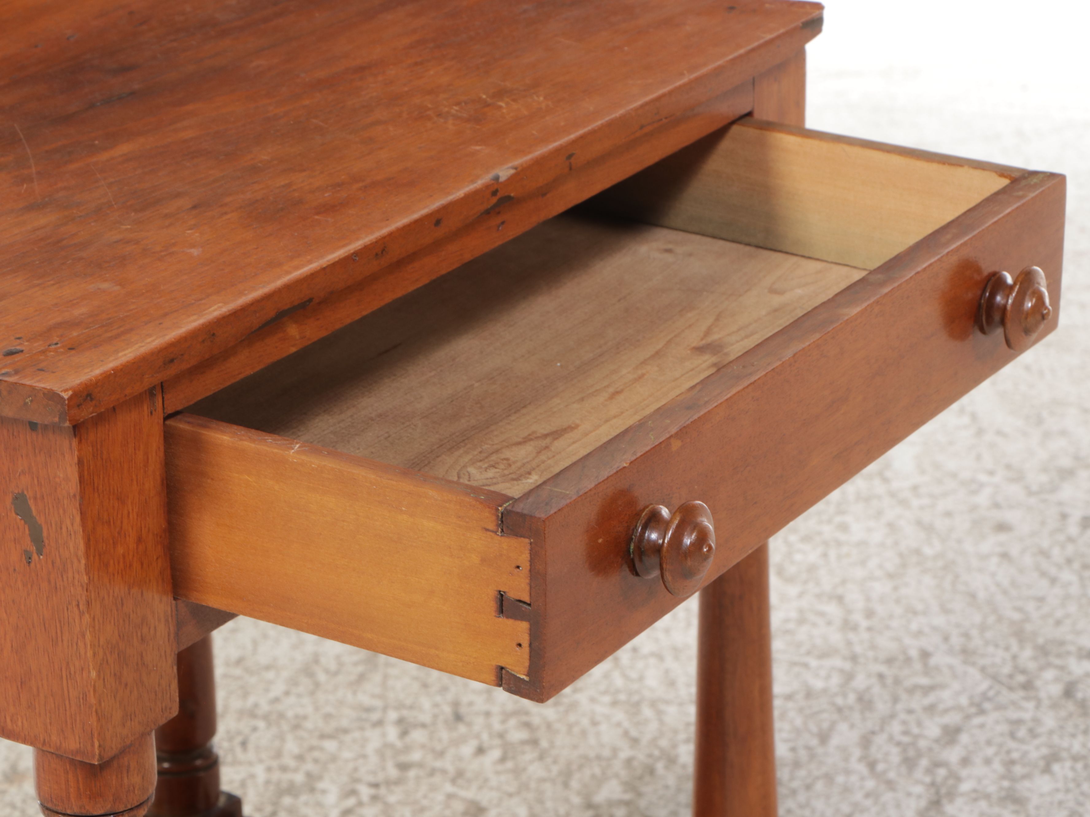 Sheraton Walnut Two-Tier Nightstand