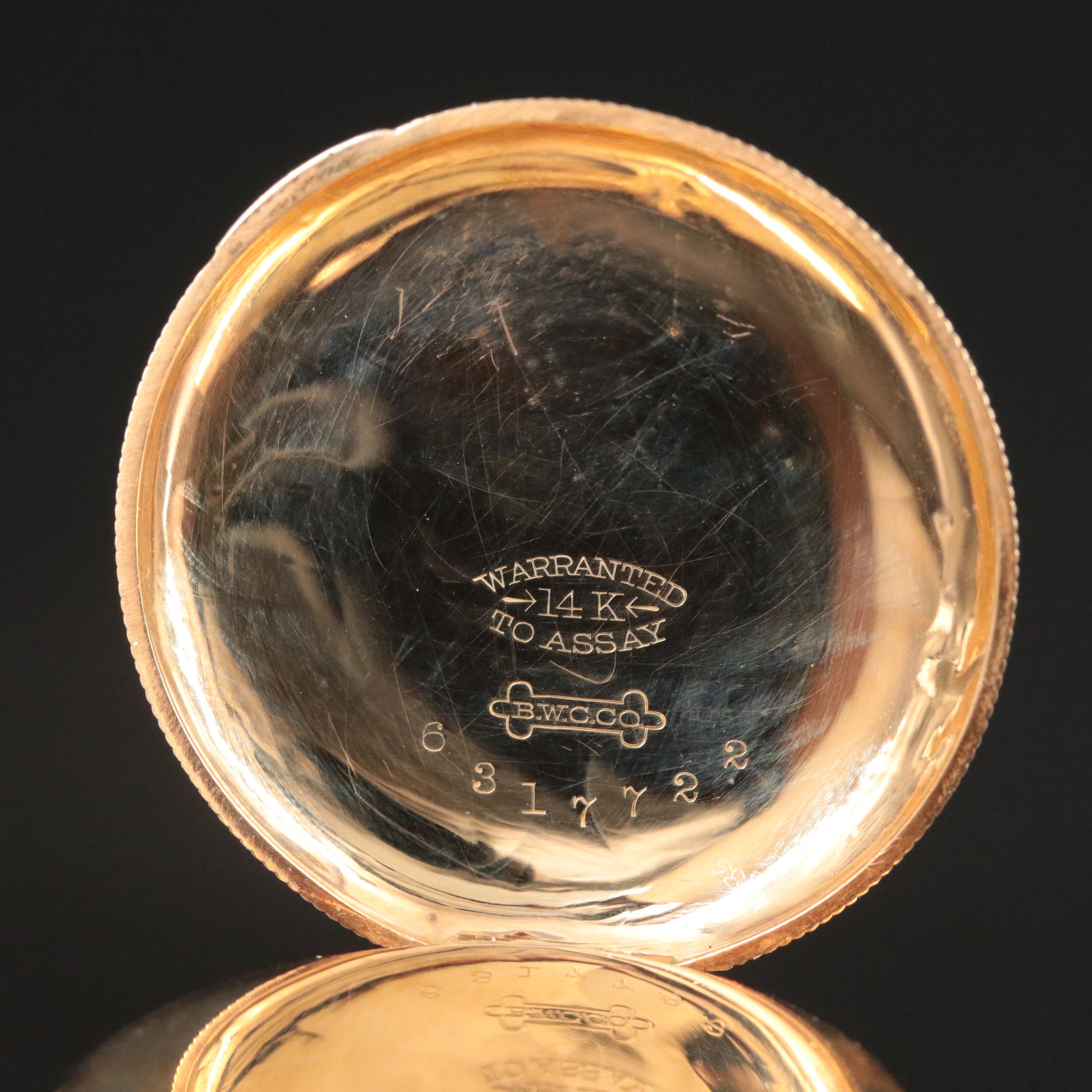 14Kt Elgin 1907 Multi Colored Gold Hunting Case Pocket Watch