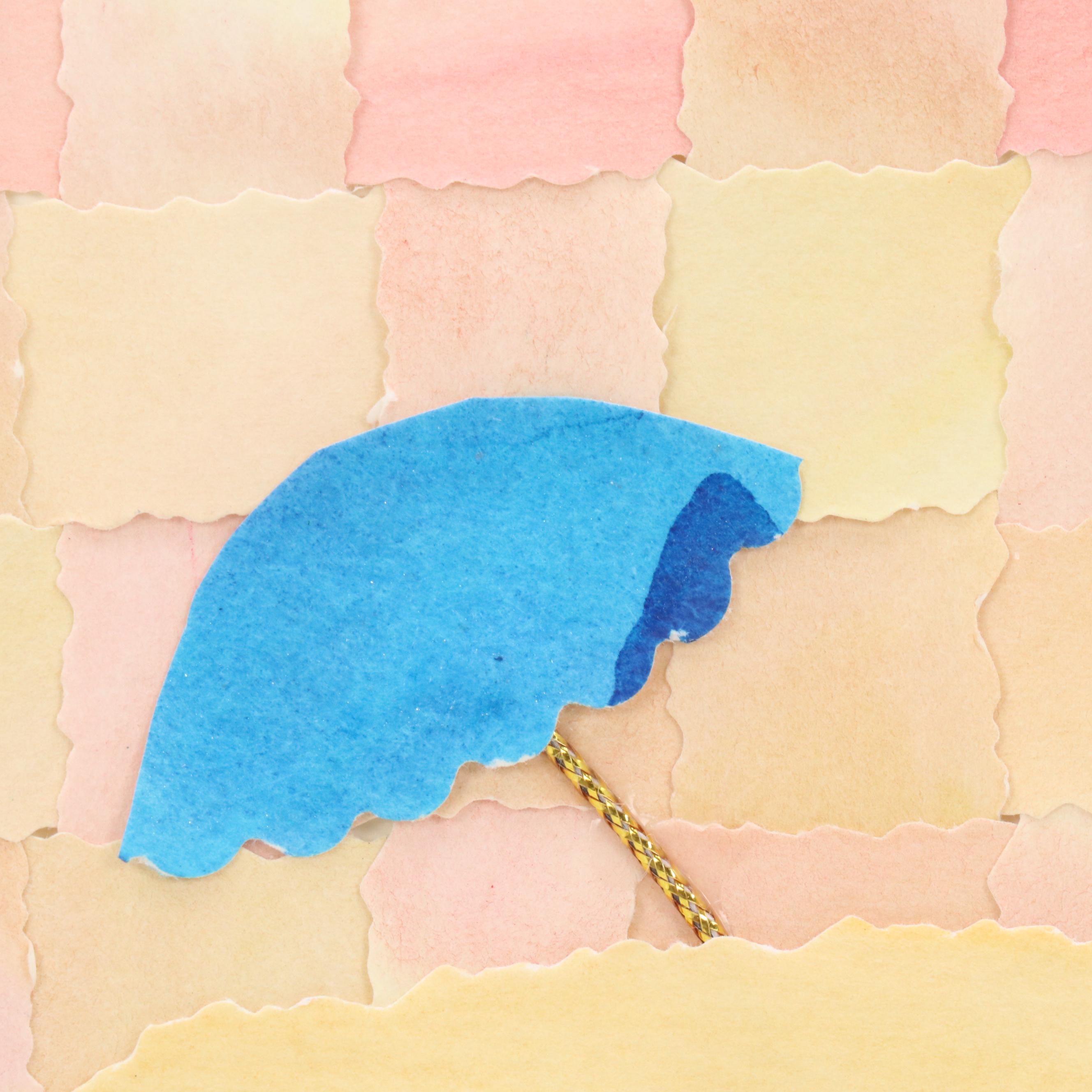 Remieke Woven Collage of Beach Scene, 21st Century