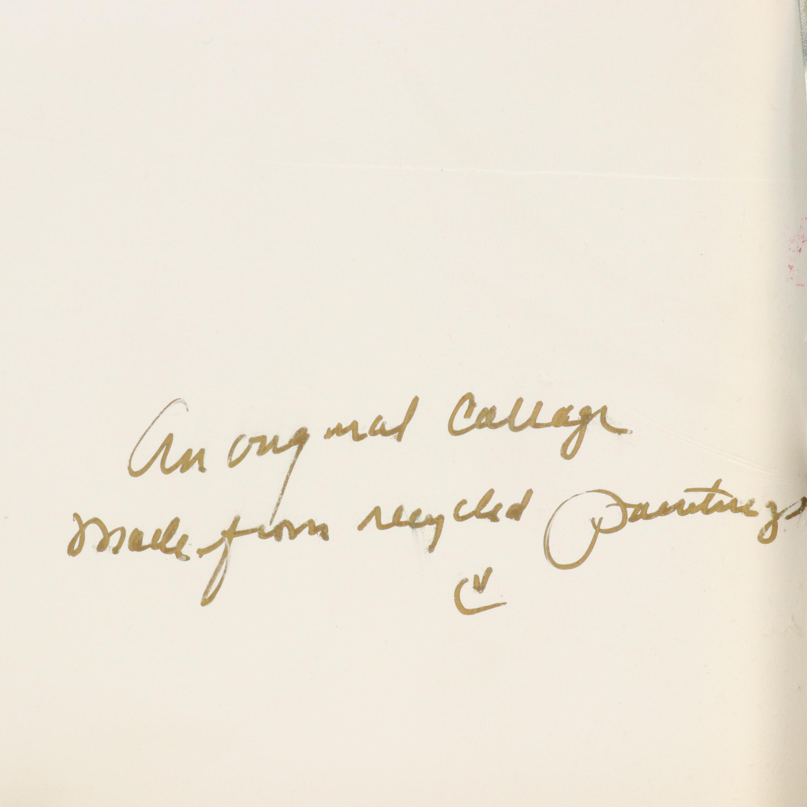 Remieke Woven Collage of Beach Scene, 21st Century