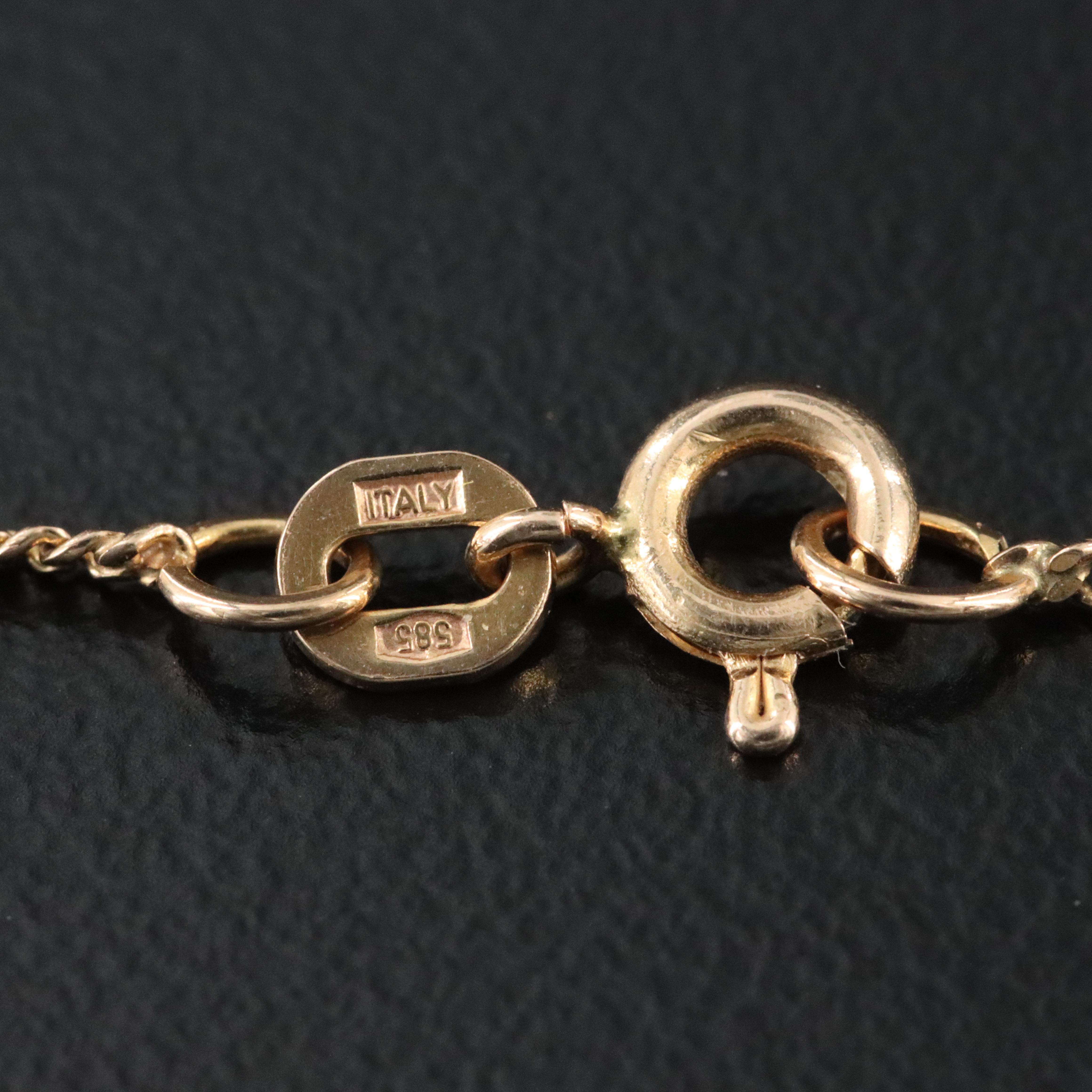 Italian 14K Bar Necklace