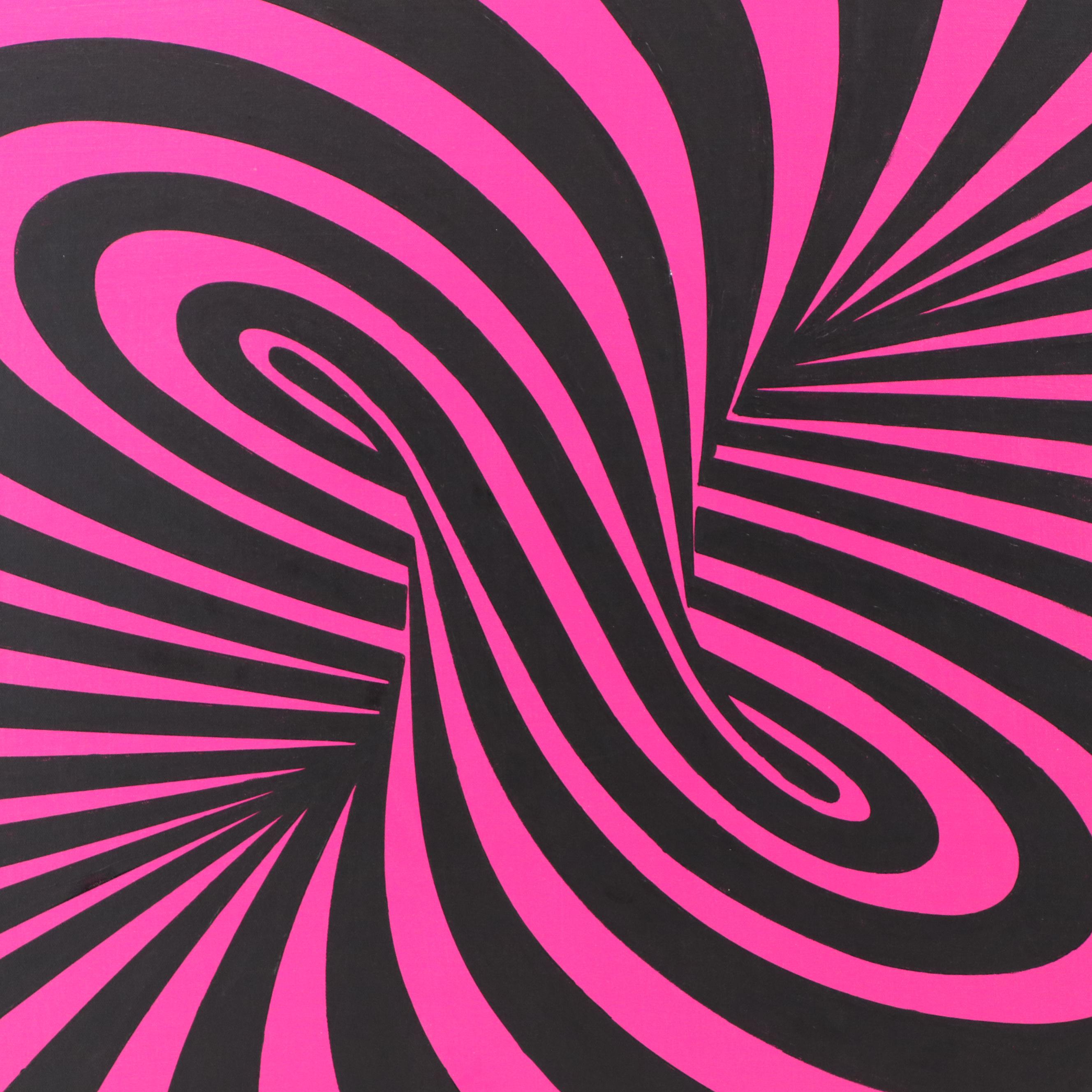 deSanto Stylized Op Art Acrylic Painting "Vortex IV," 2024