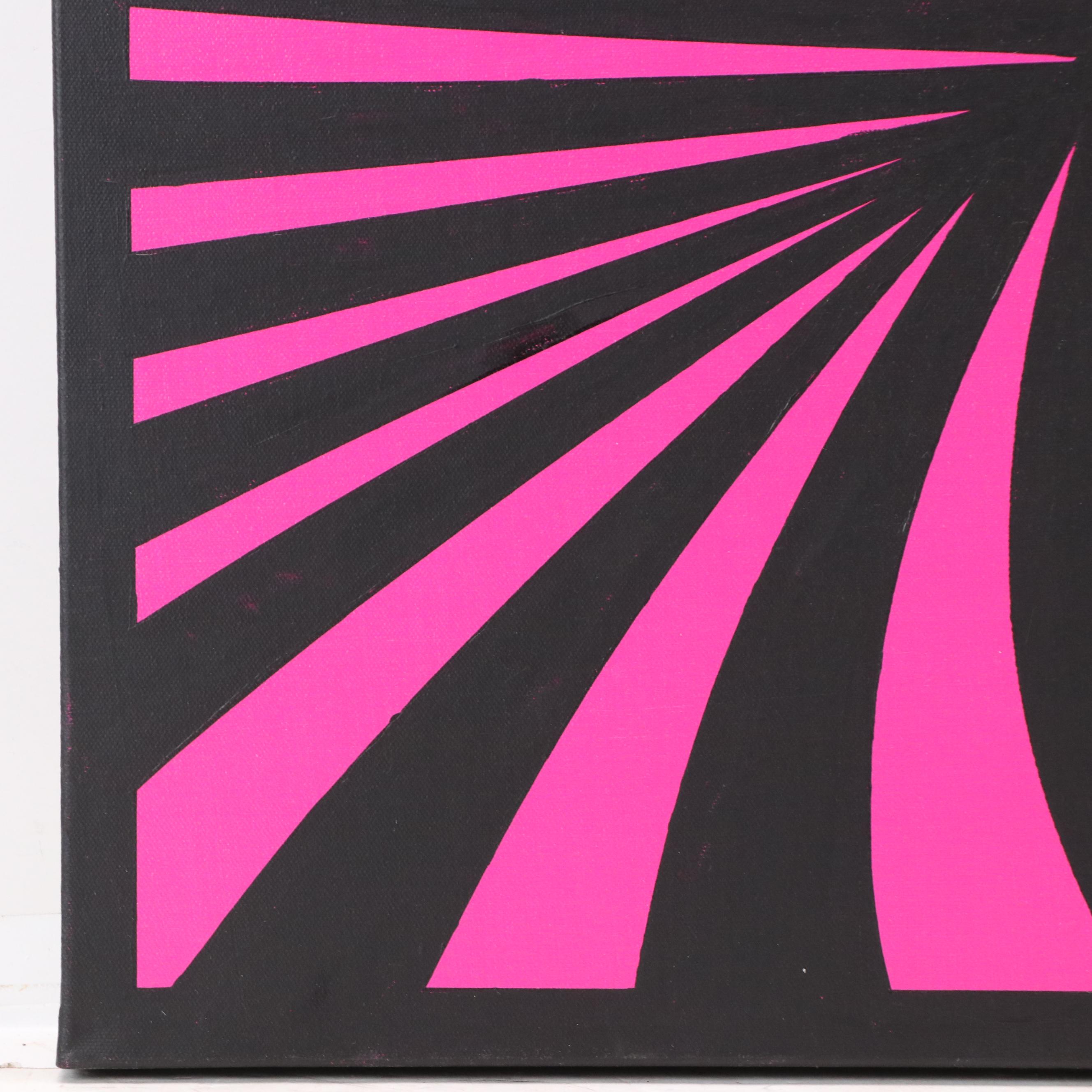 deSanto Stylized Op Art Acrylic Painting "Vortex IV," 2024