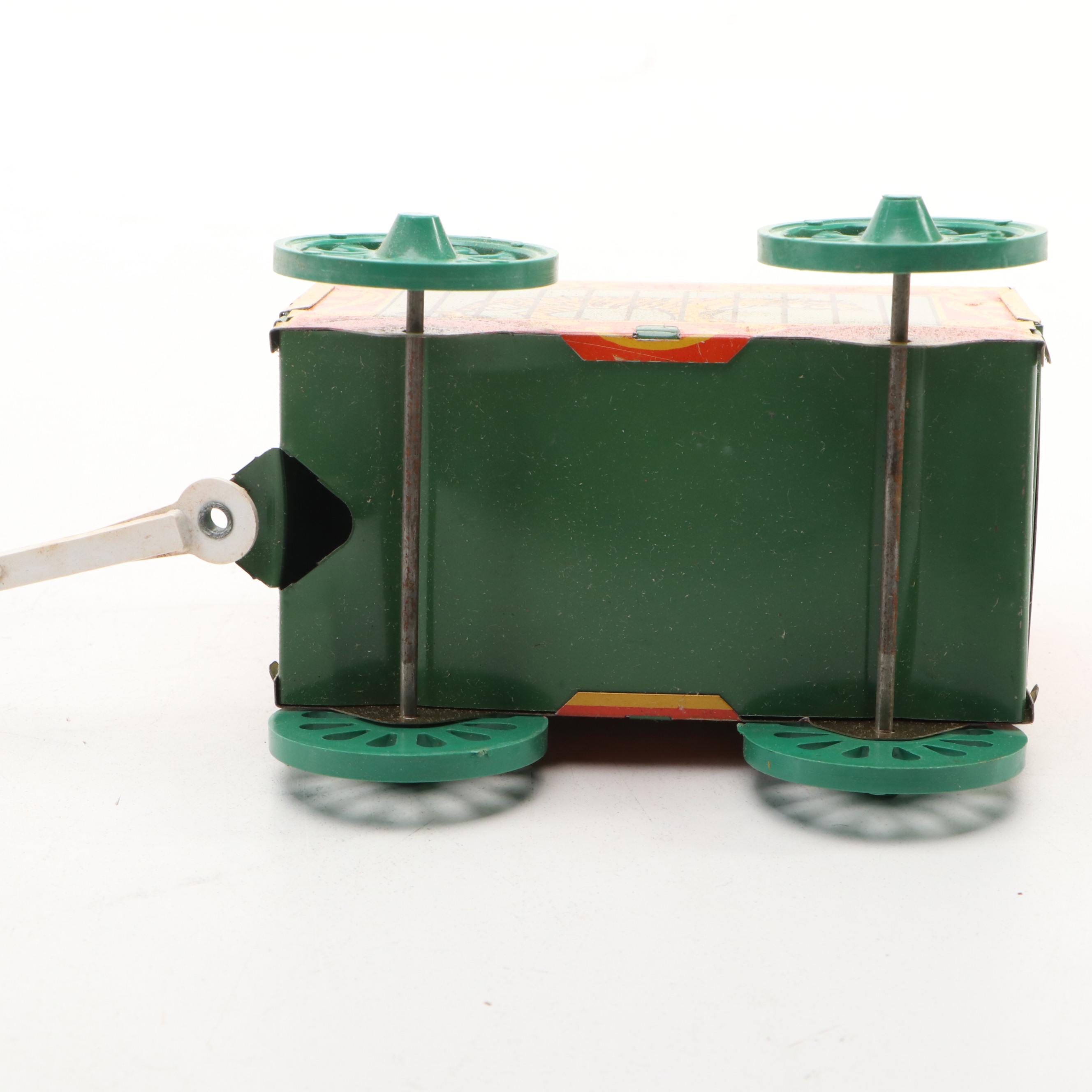U.S. Metal Toy Mfg. Co. Circus Wagon Bank, Mid-20th Century