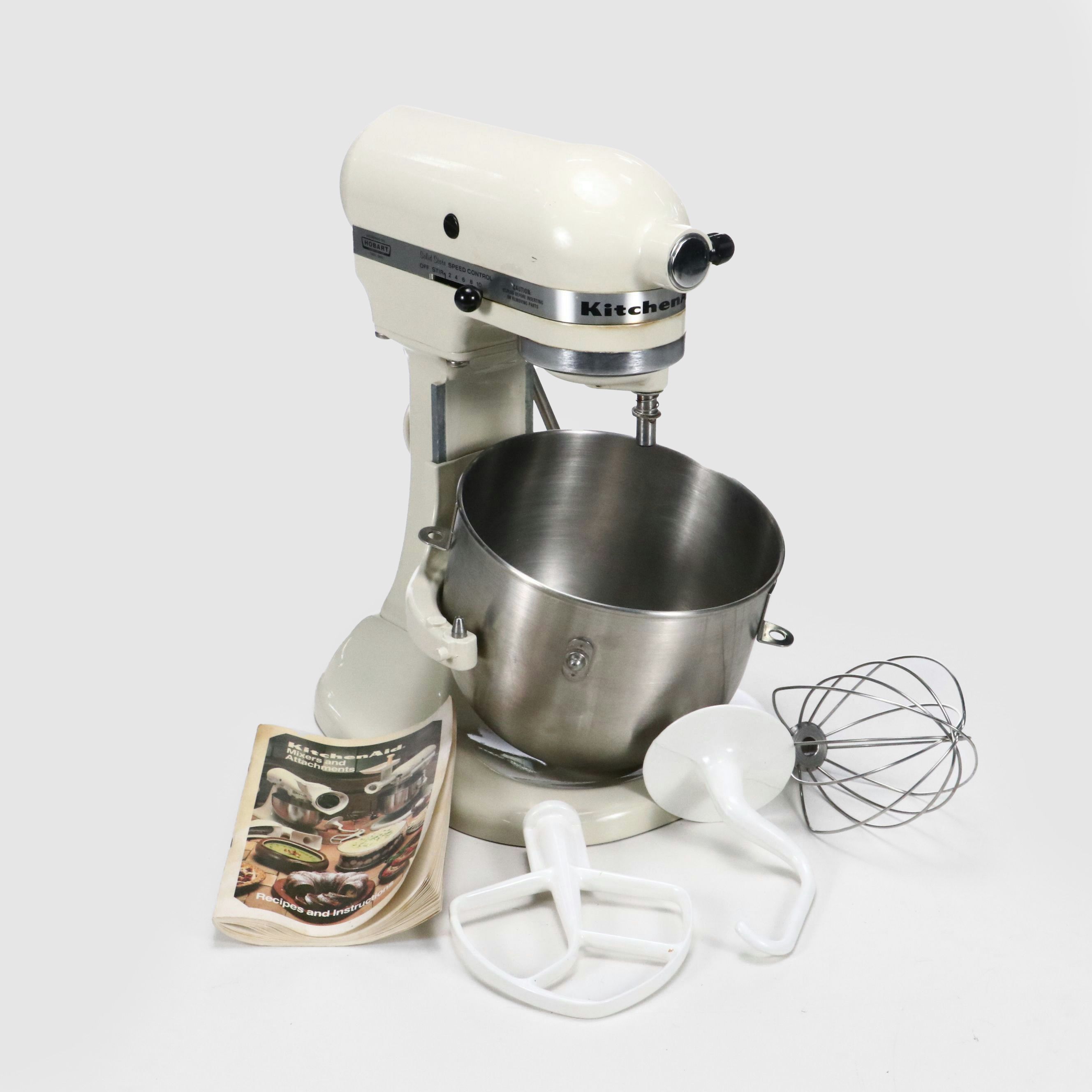 KitchenAid Hobart Stand Mixer with Attachments and Recipe Book