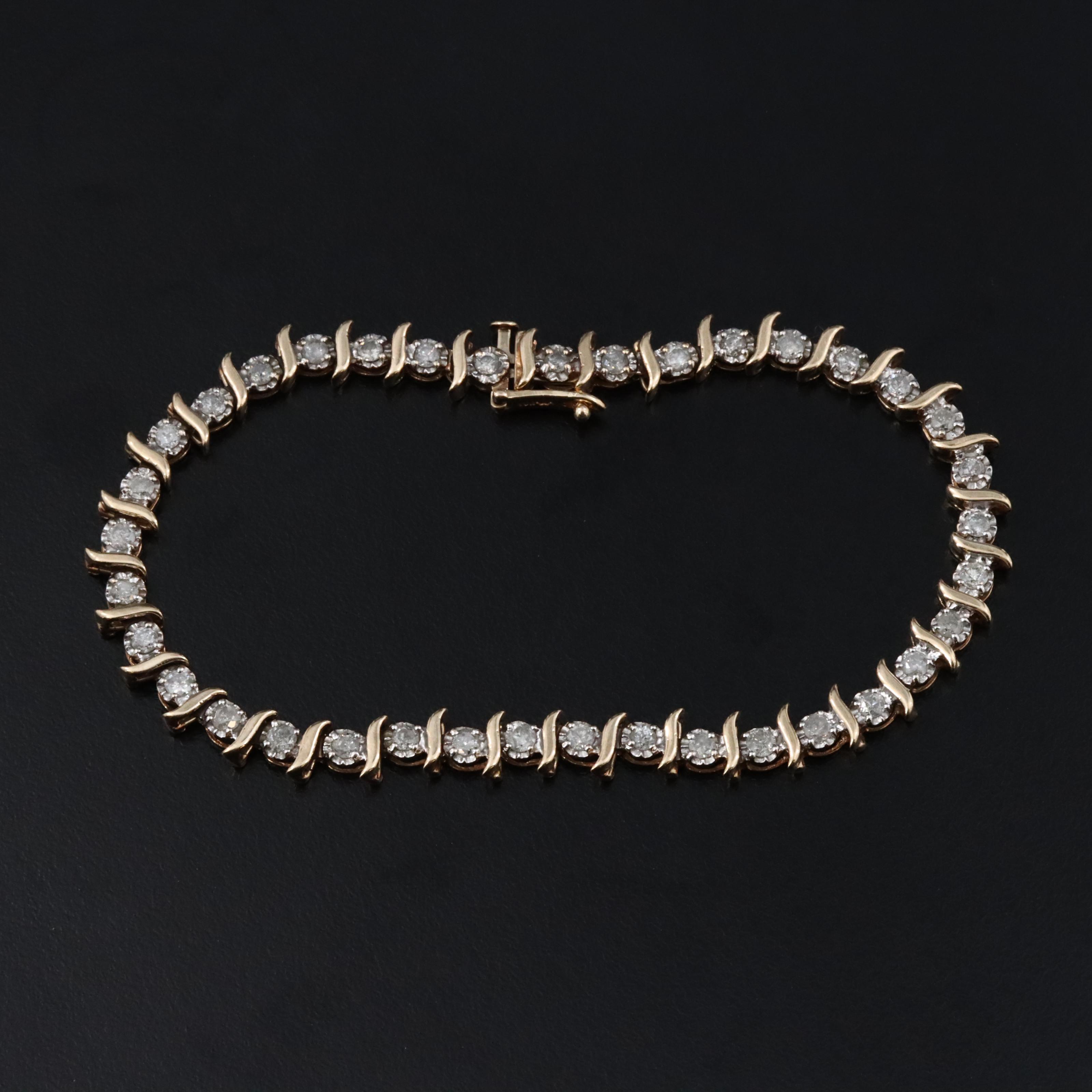 10K 1.55 CTW Diamond Bracelet
