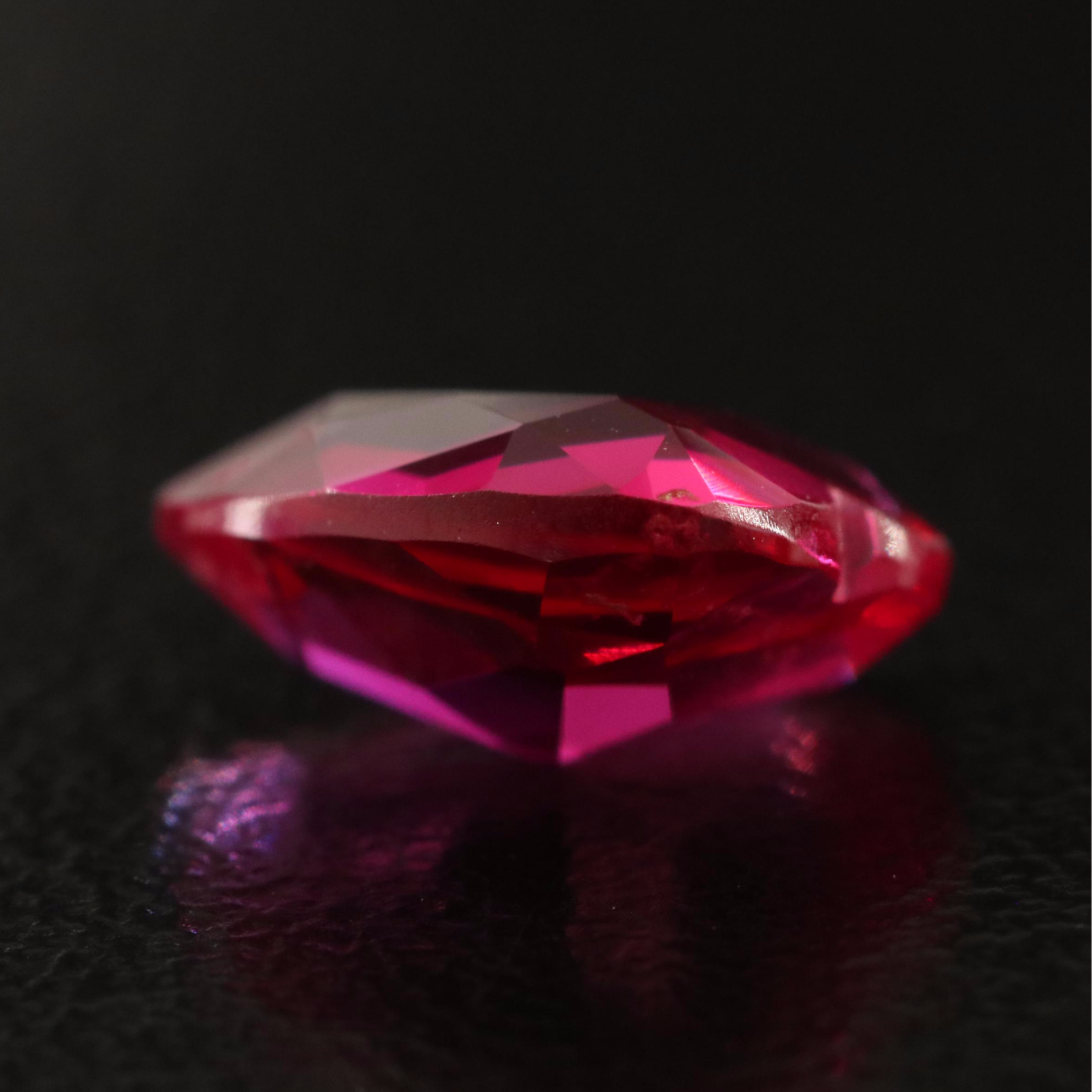 Loose 3.38 CT Lab Grown Ruby