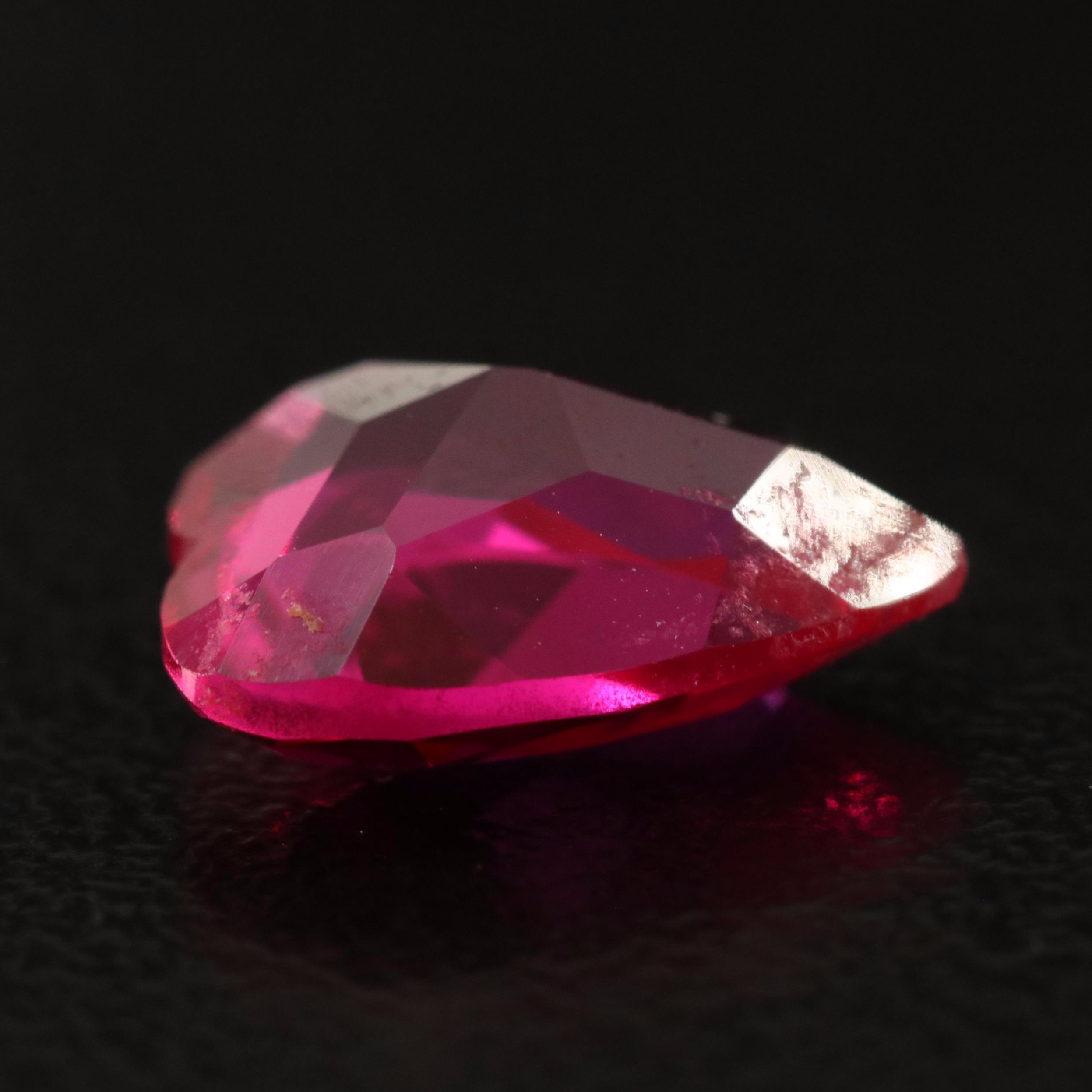 Loose 3.38 CT Lab Grown Ruby