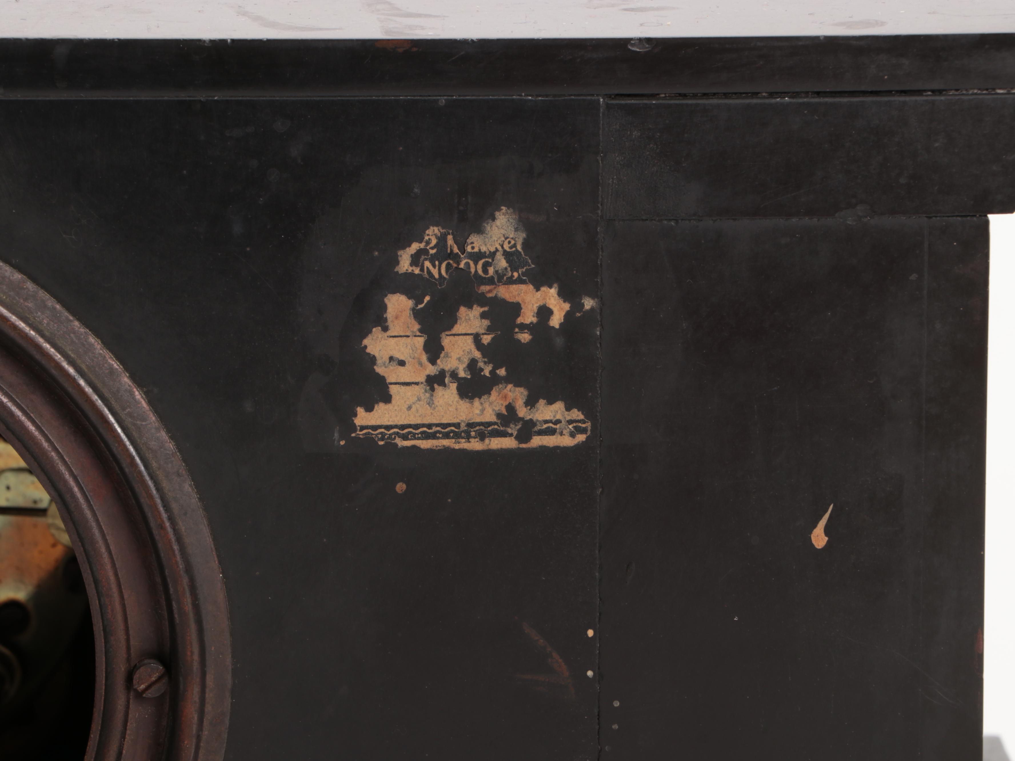 Ansonia Black Marble Mantel Clock