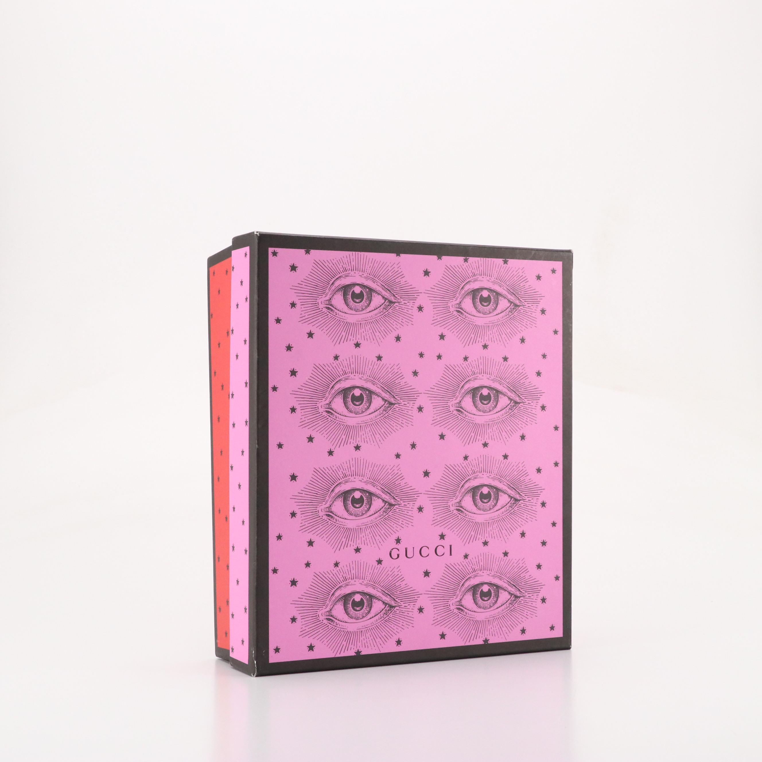 Gucci Medium Sylvie Shoulder Bag in Web Striped White Calfskin Leather, With Box