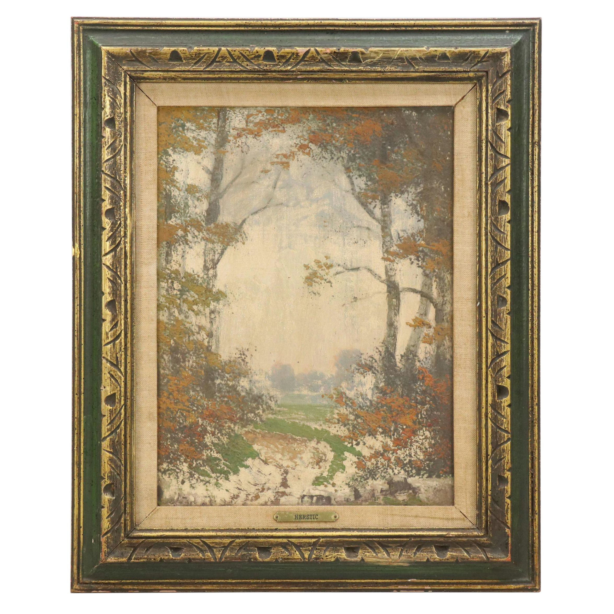 Landscape Oil Painting, Mid-20th Century