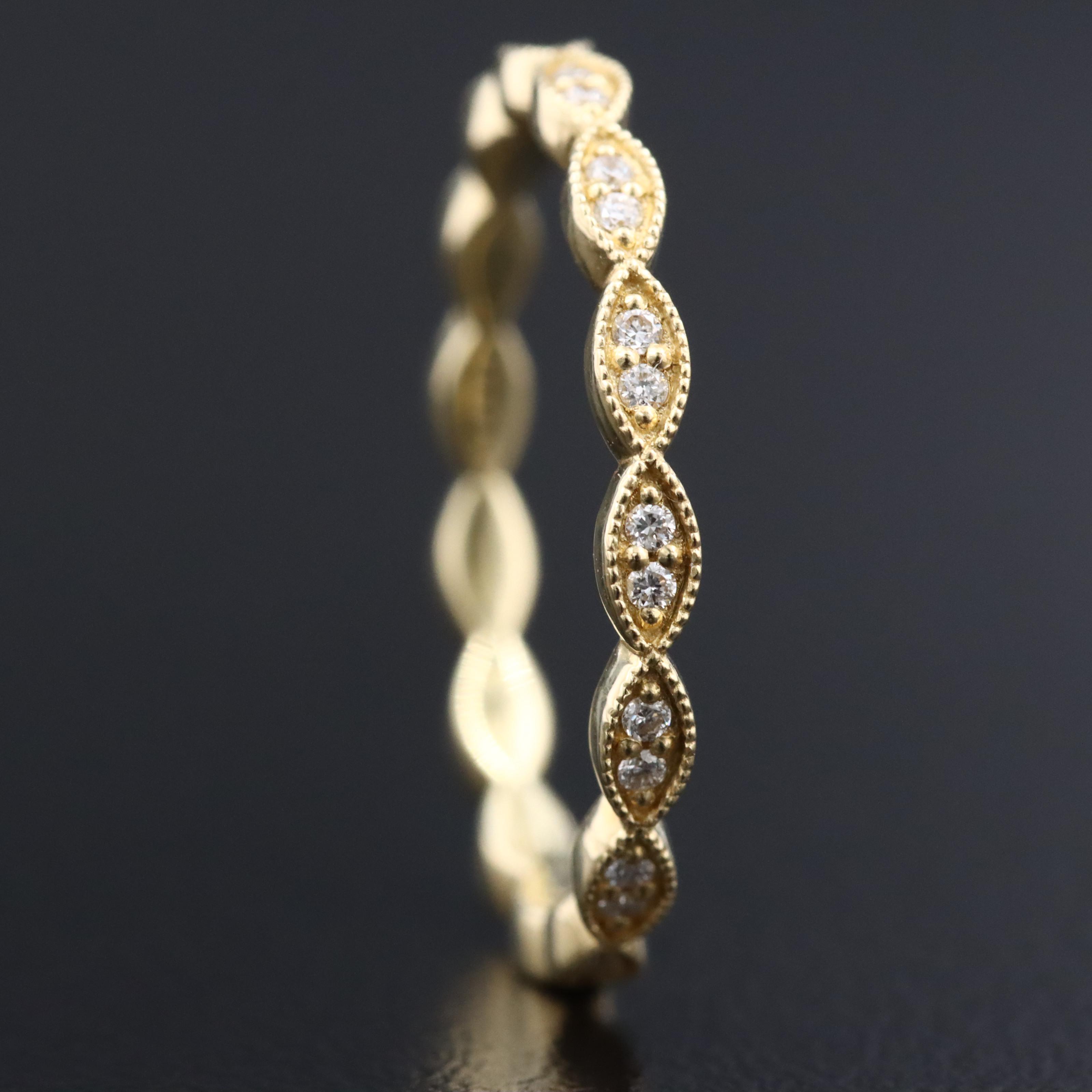 18K 0.15 CTW Lab Grown Diamond Eternity Band