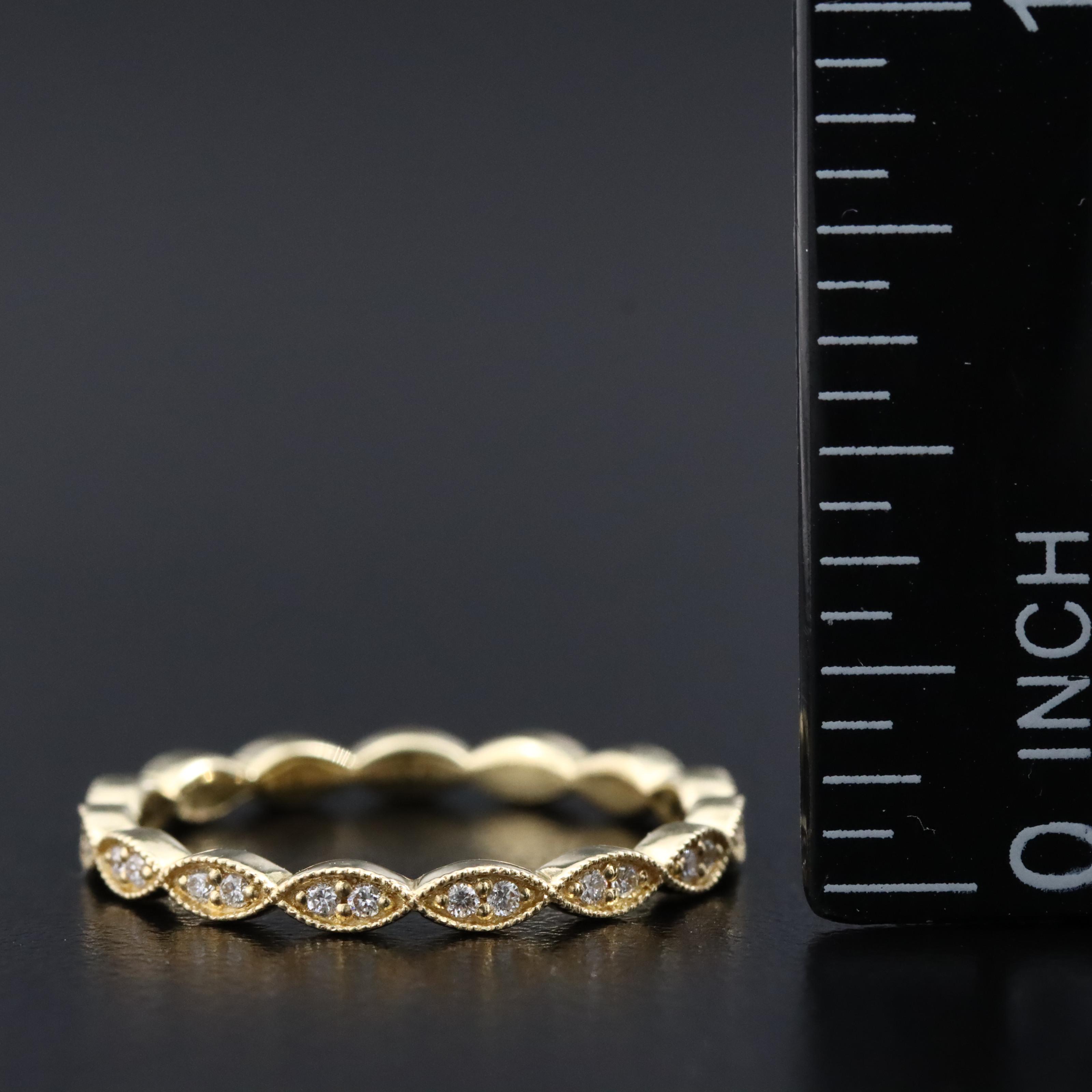 18K 0.15 CTW Lab Grown Diamond Eternity Band