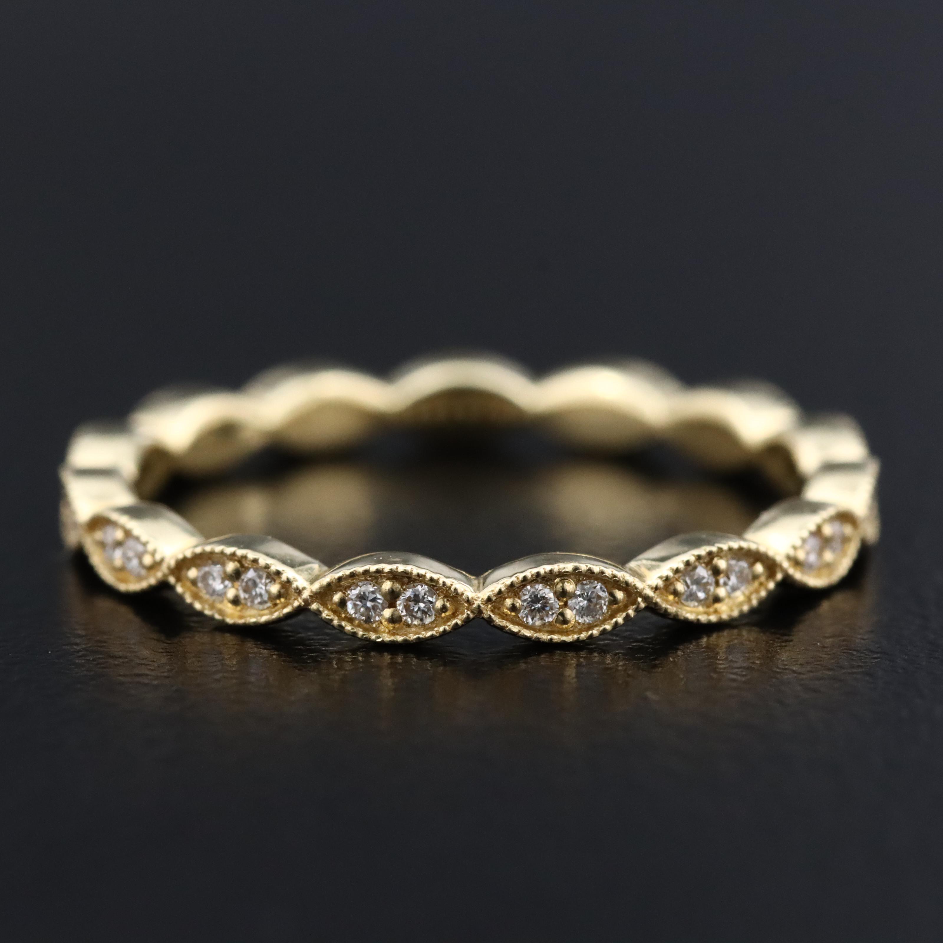 18K 0.15 CTW Lab Grown Diamond Eternity Band