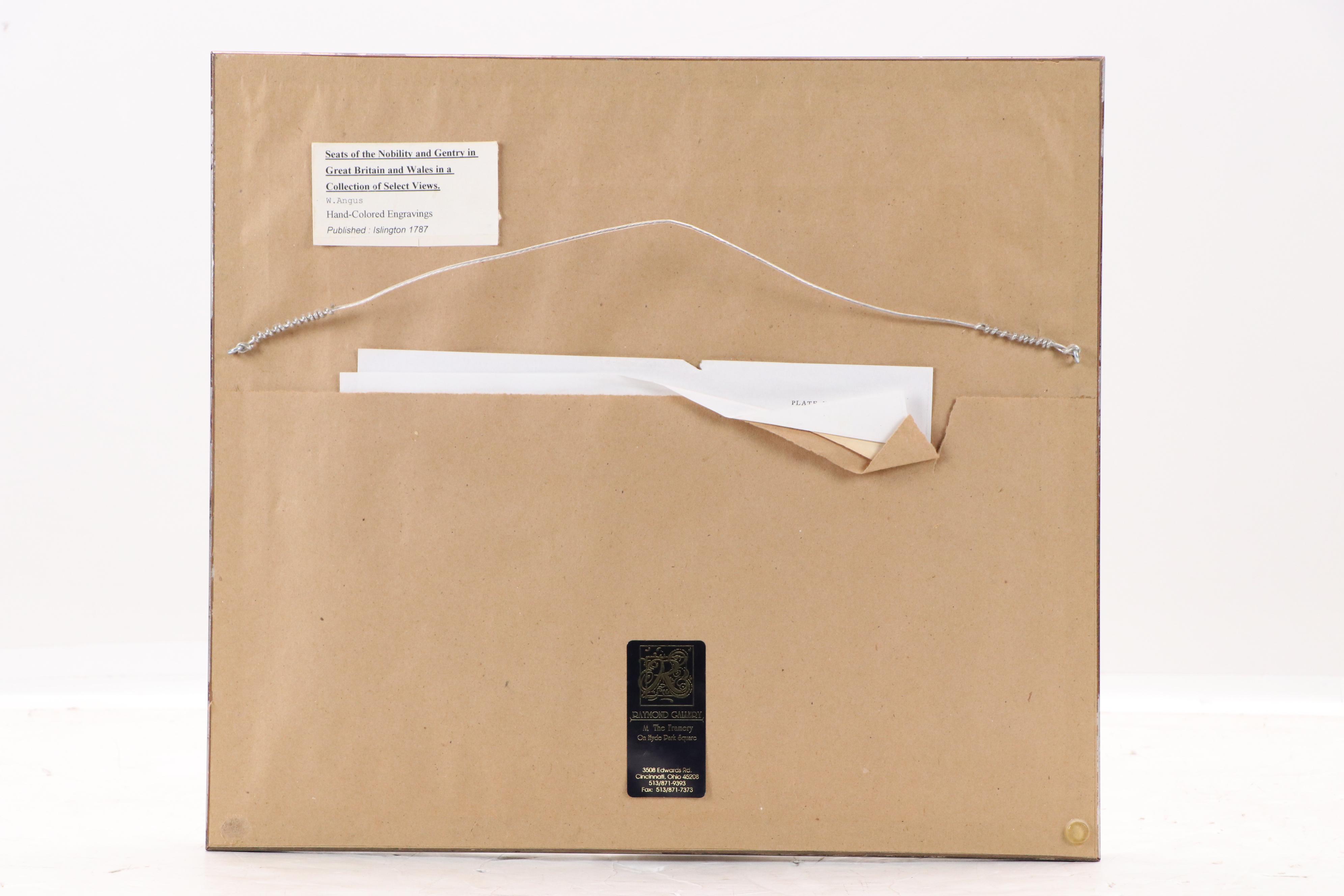 English Hand-Colored Engraving of Raby Castle, Mid to Late 19th Century