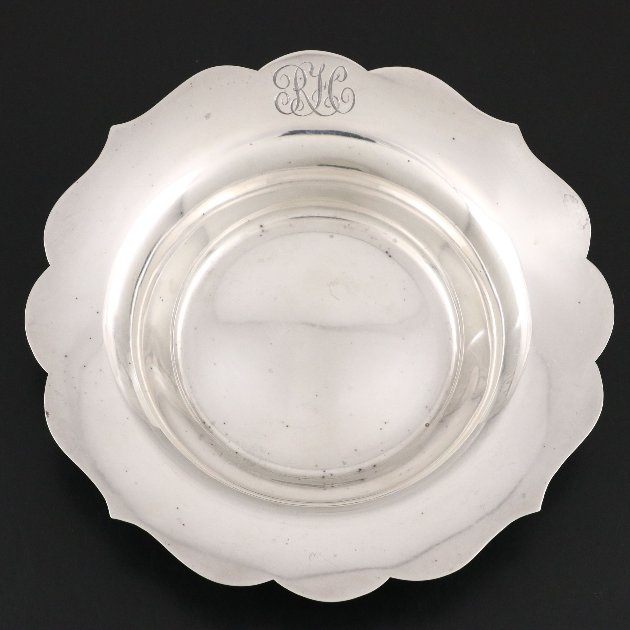 Towle Scalloped Sterling Silver Candy Dish with S. Kirk & Son Bowl